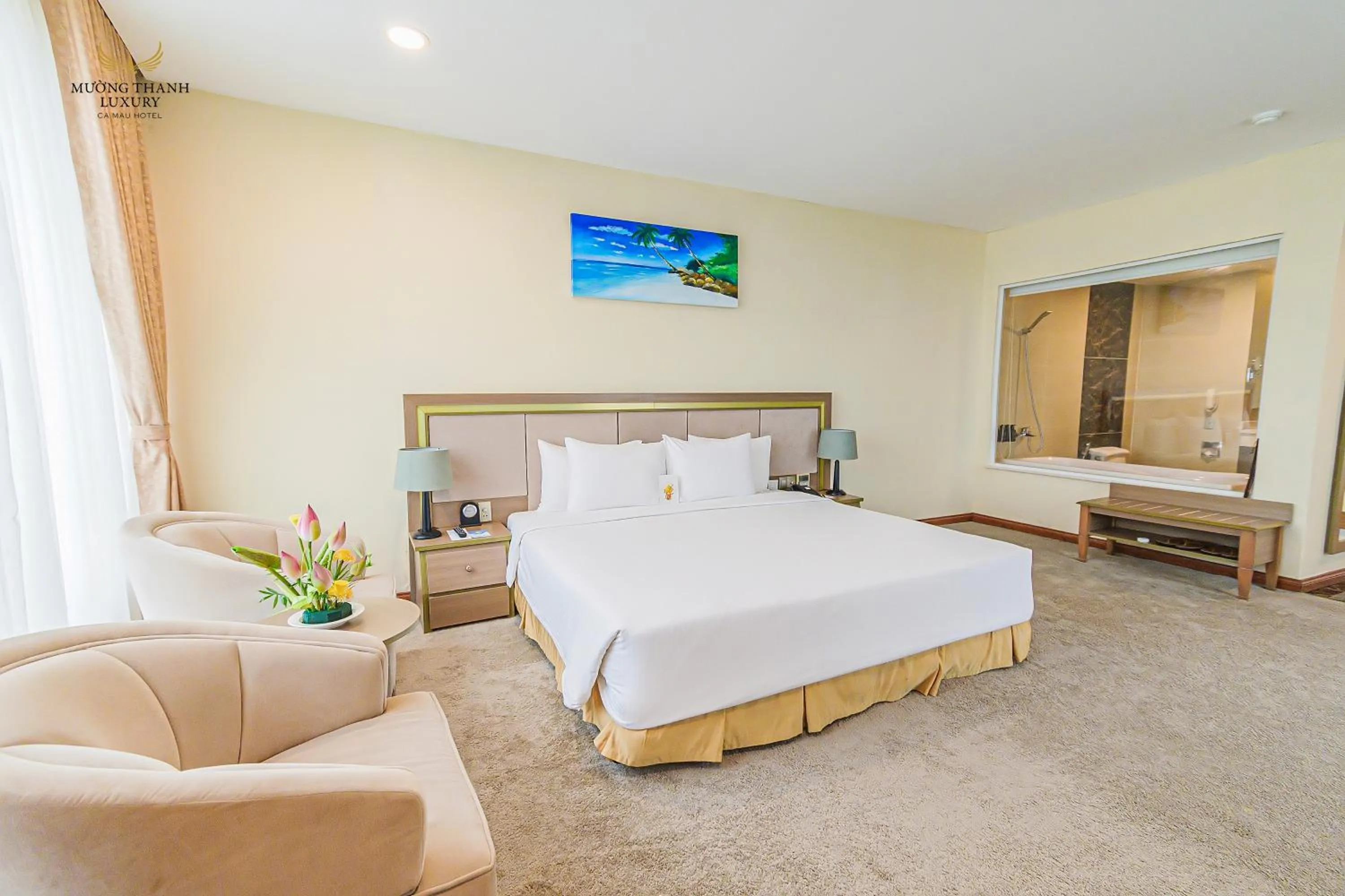 Bed in Muong Thanh Luxury Ca Mau Hotel