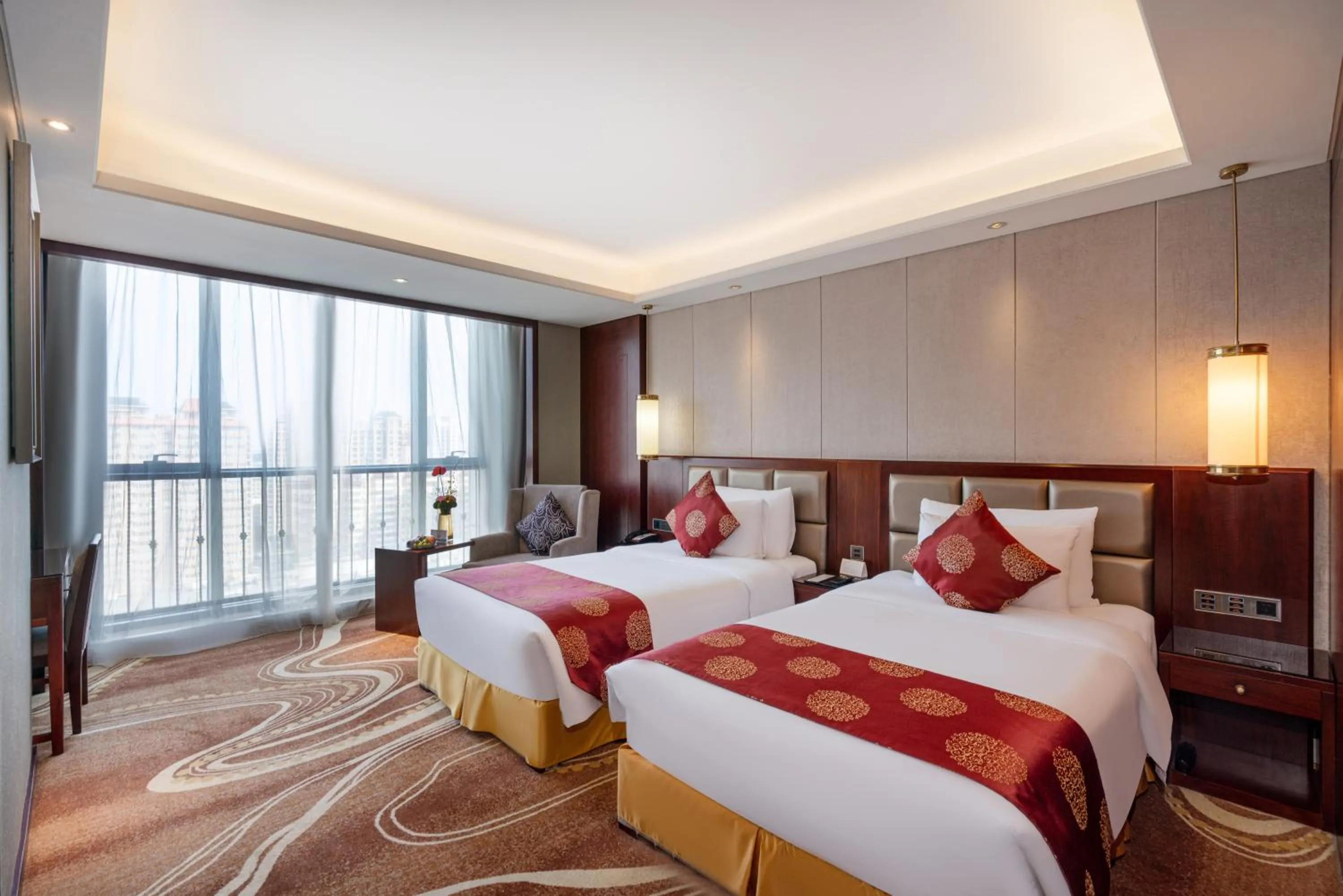 Bedroom, Bed in New Century Grand Hotel