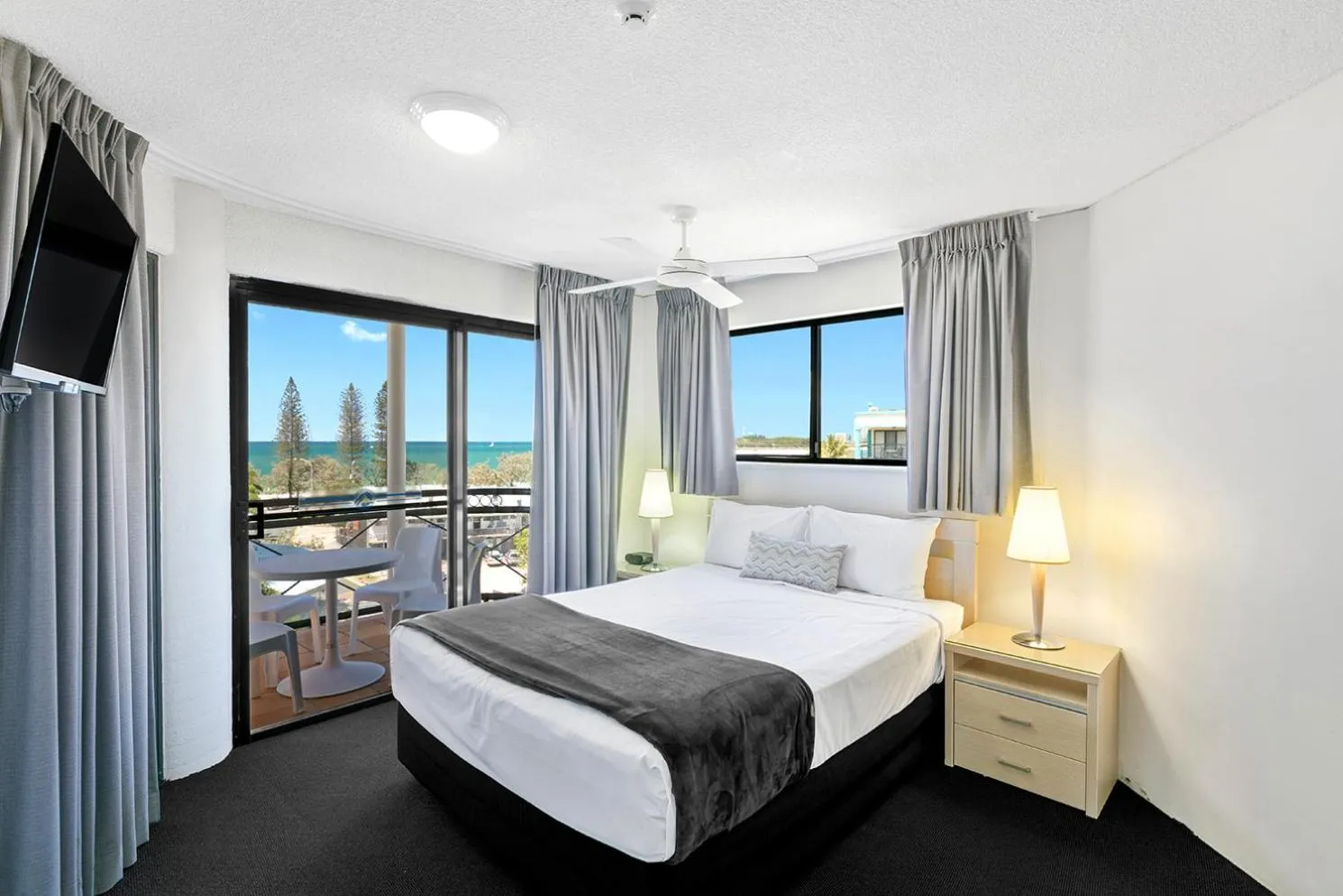 Bed in Caribbean Resort