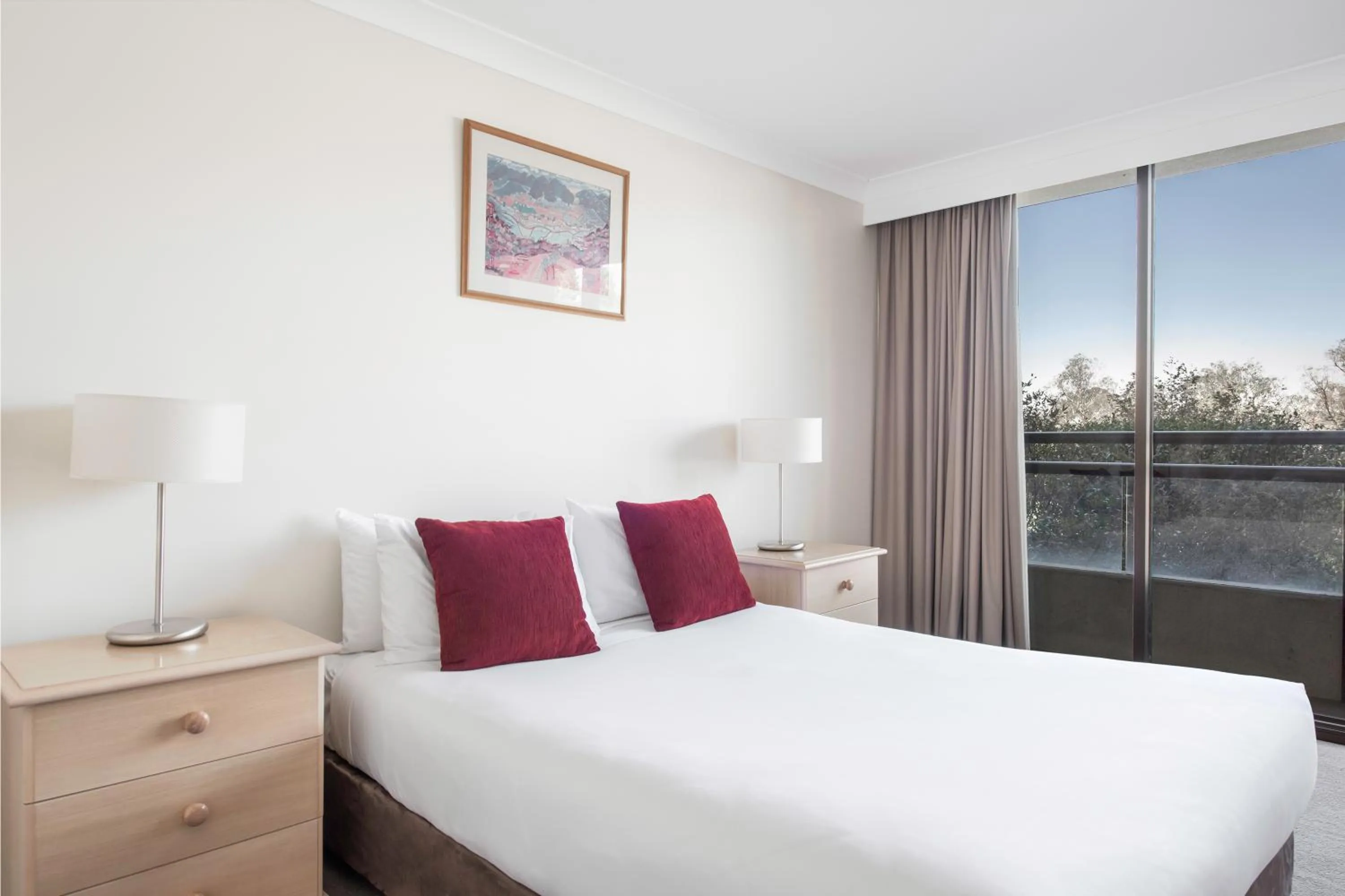 Bedroom, Bed in BreakFree Capital Tower Apartments