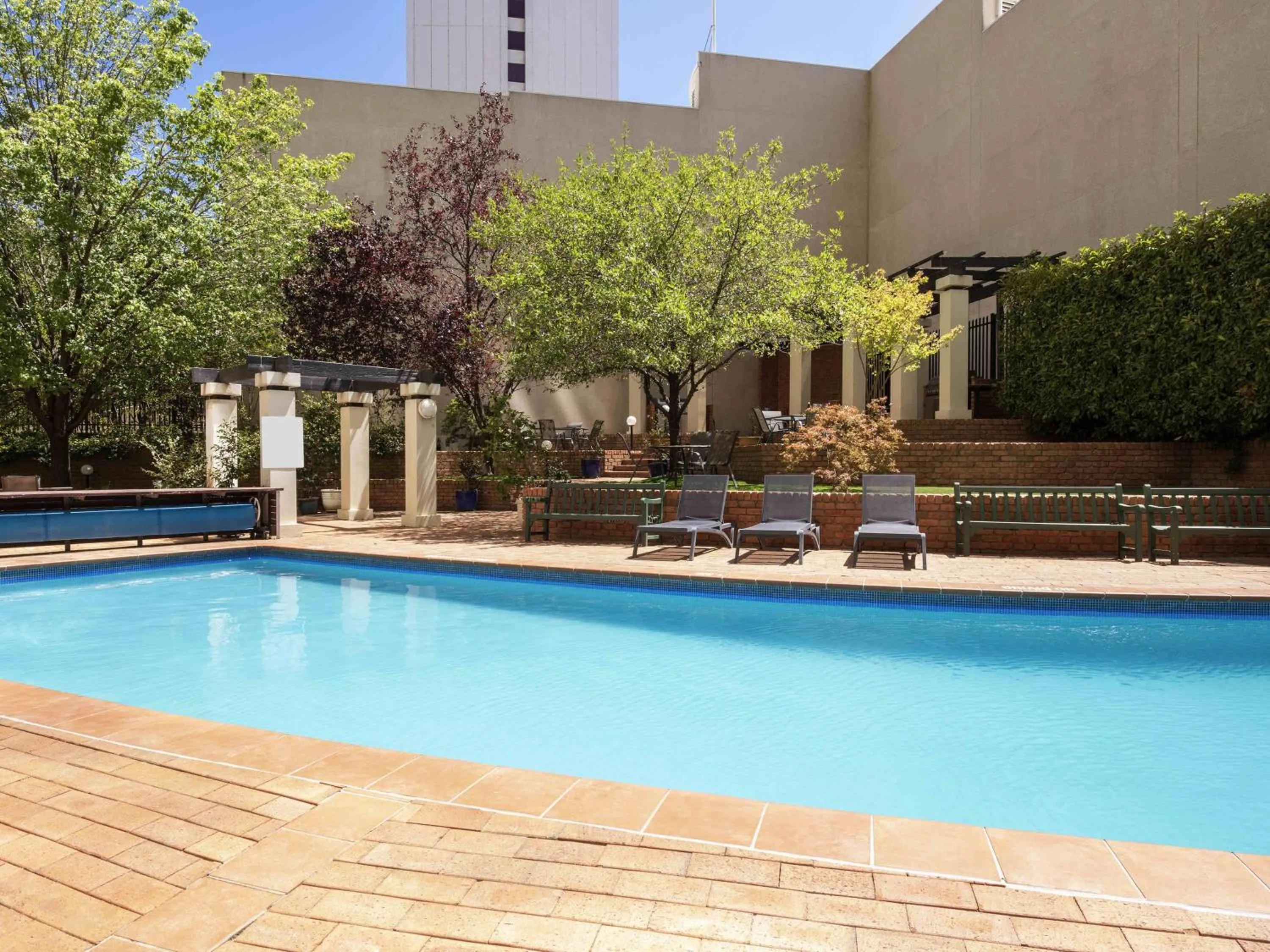 Pool view in BreakFree Capital Tower Apartments