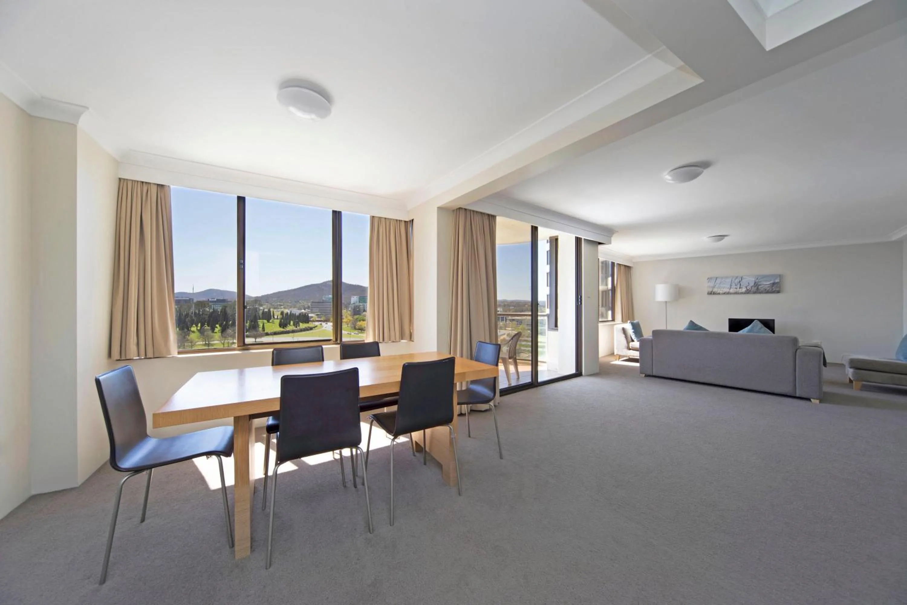Living room in BreakFree Capital Tower Apartments