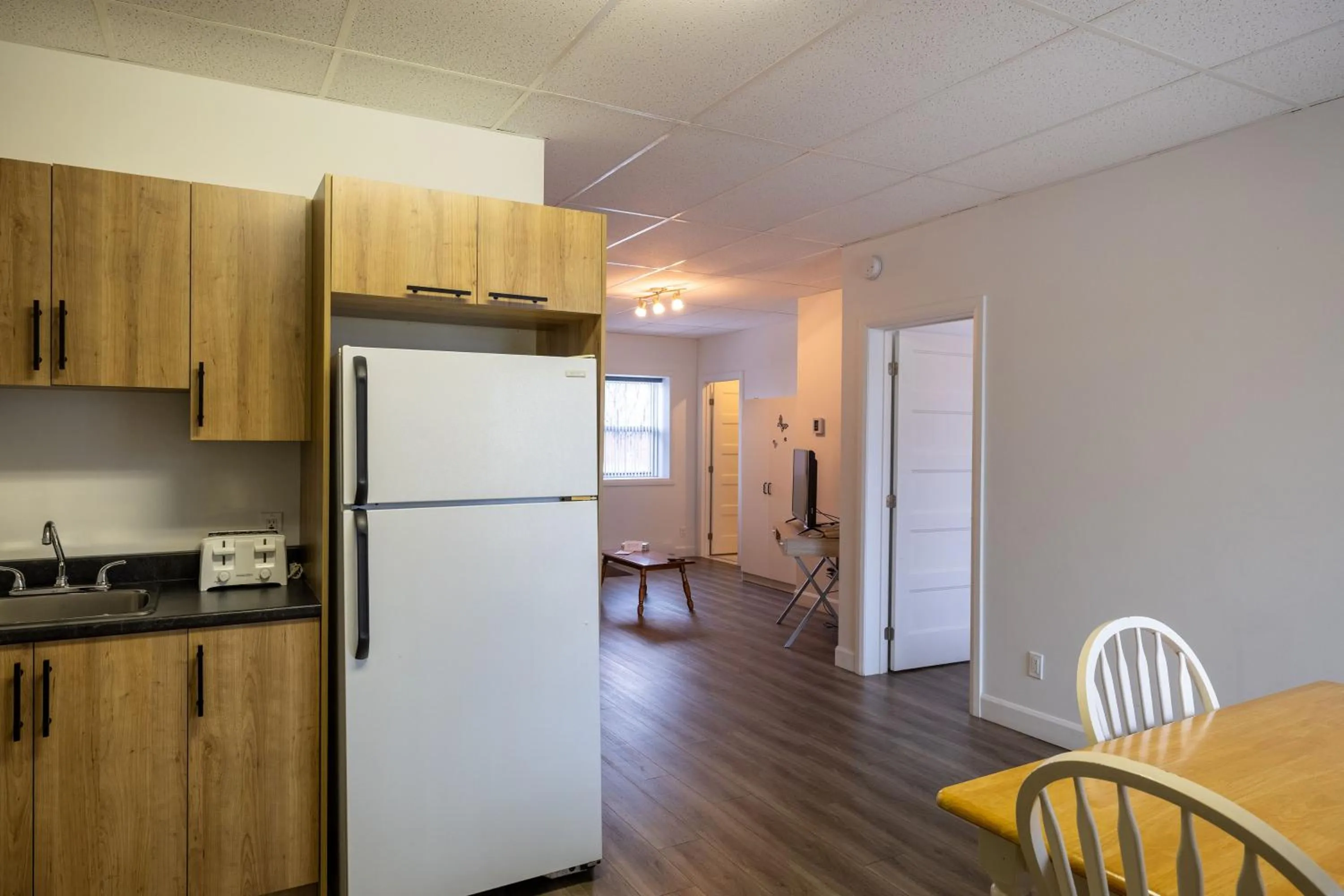Kitchen or kitchenette in Motel Et Condo Chez Charley