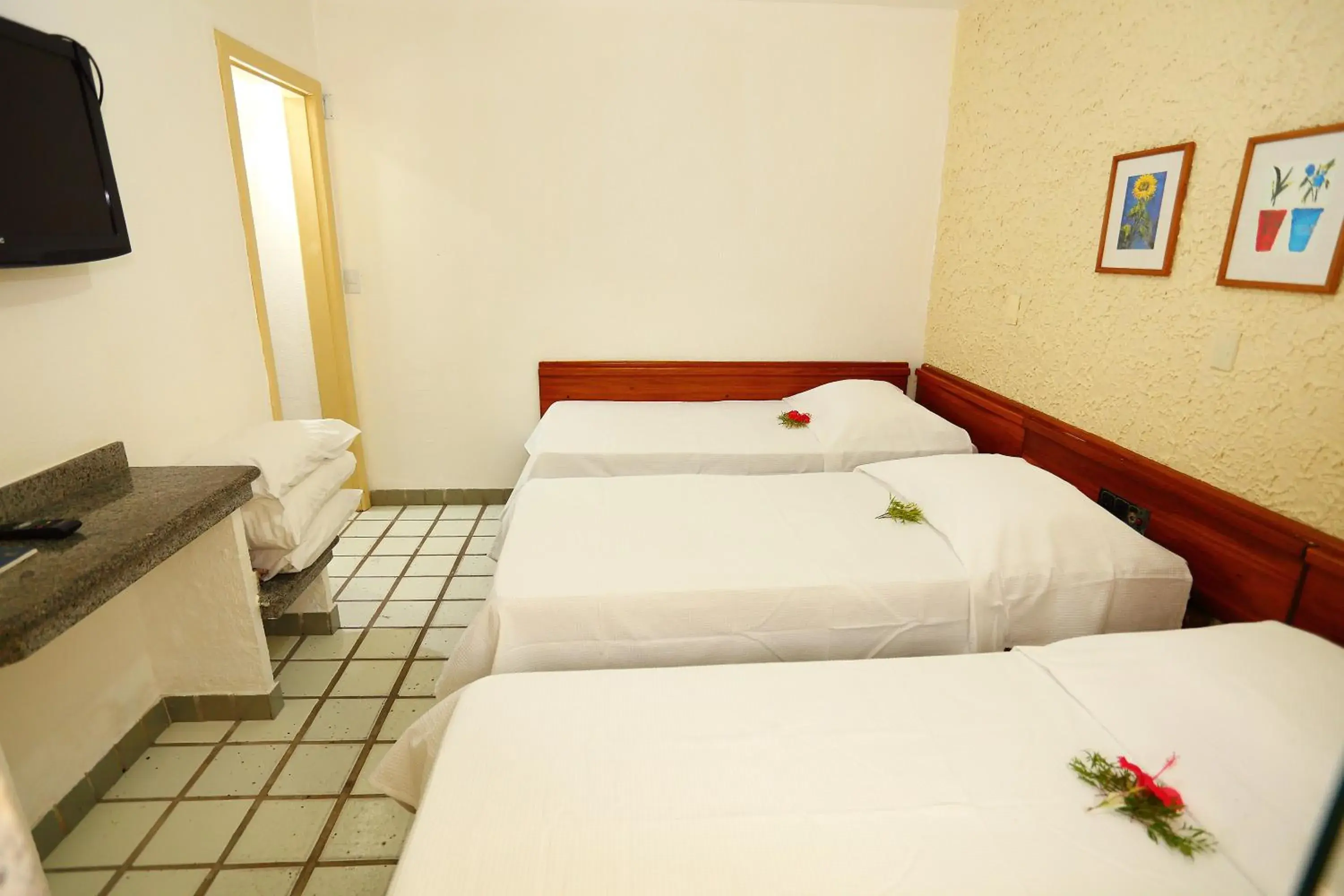 Bed in Marlim Porto Hotel Bed in Marlim Porto Hotel