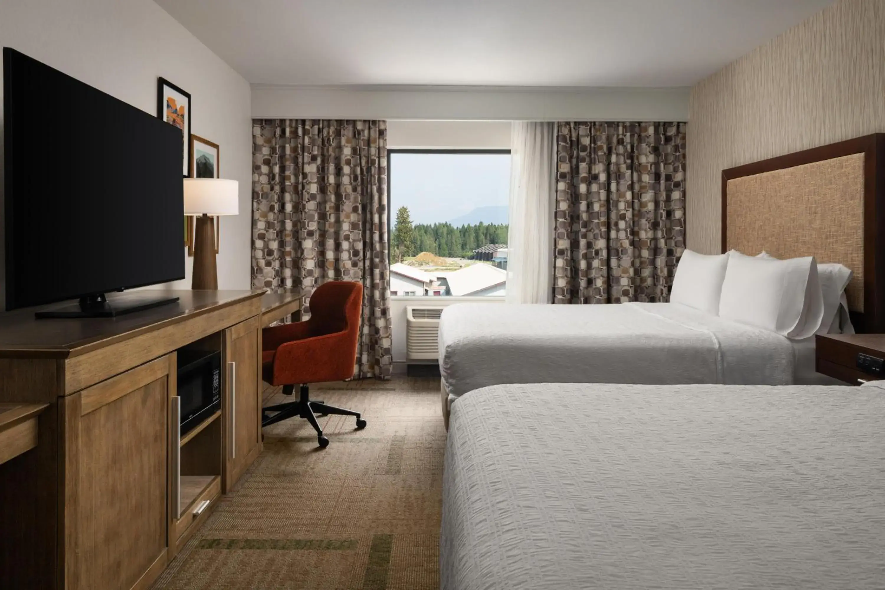 Queen Room with Two Queen Beds - Mobility Access/Non-Smoking in Hampton Inn & Suites Whitefish Queen Room with Two Queen Beds - Mobility Access/Non-Smoking in Hampton Inn & Suites Whitefish