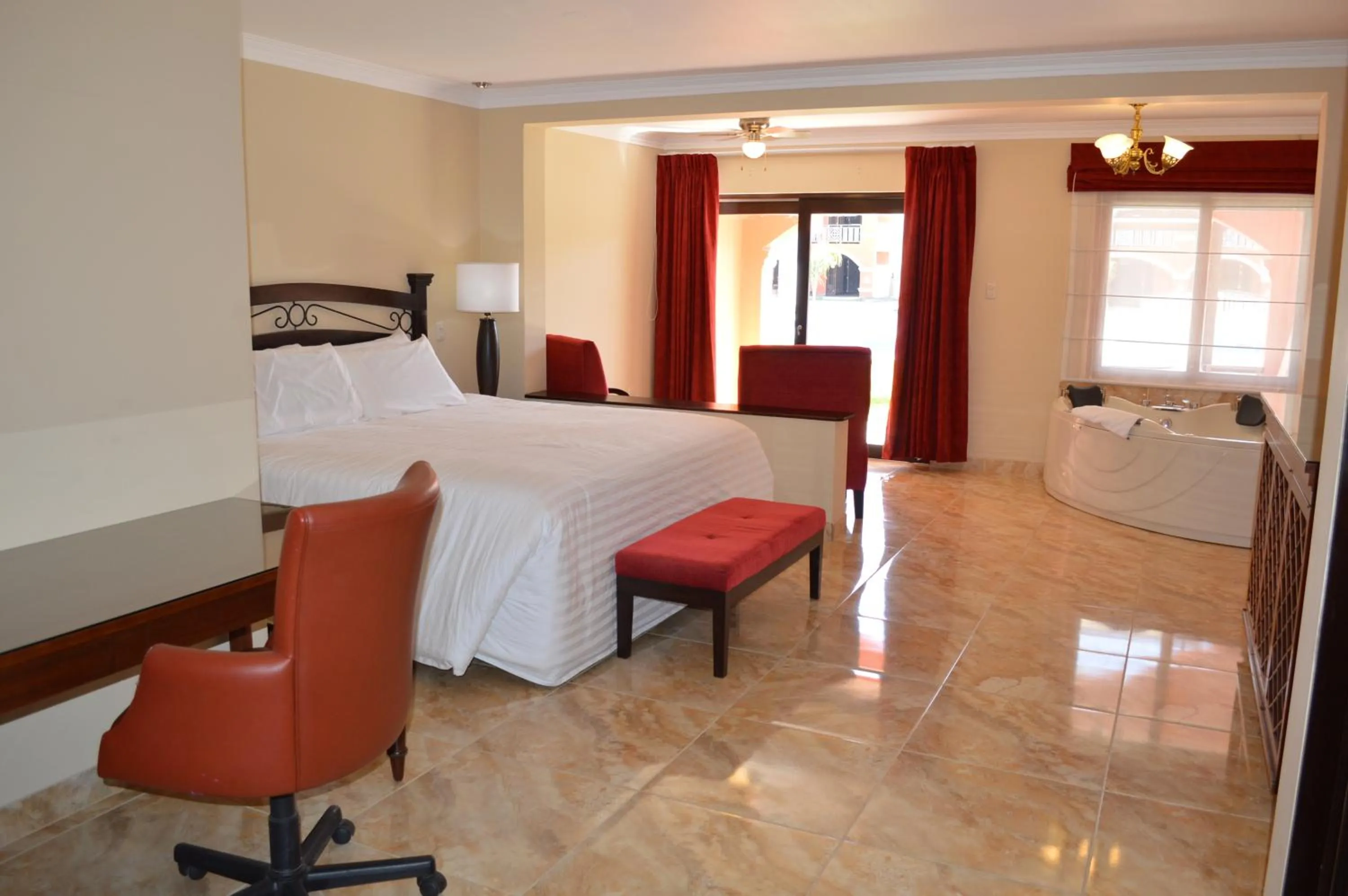Bathroom, Bed in Hacienda San Juan Resort