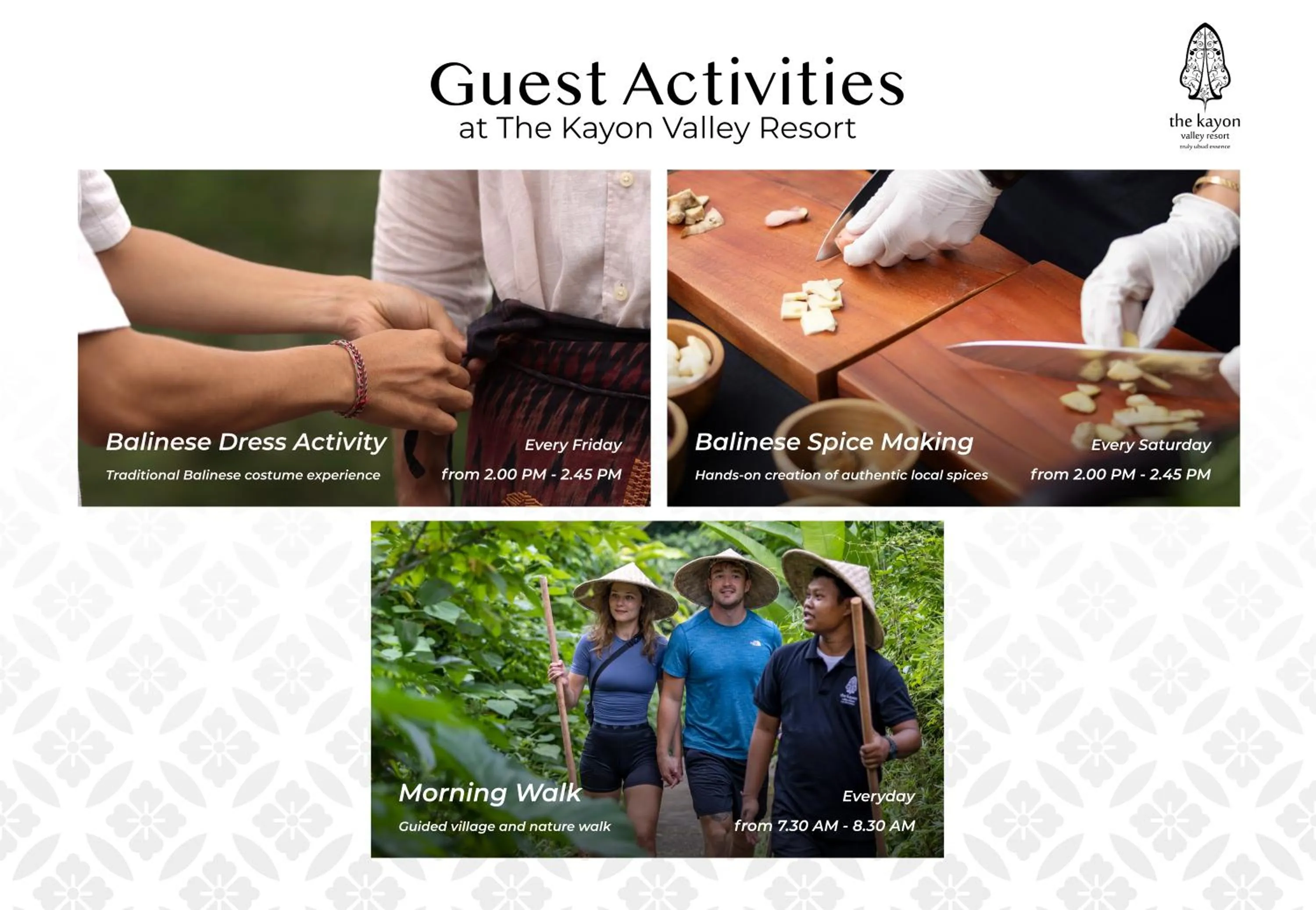 Activities in The Kayon Valley Resort