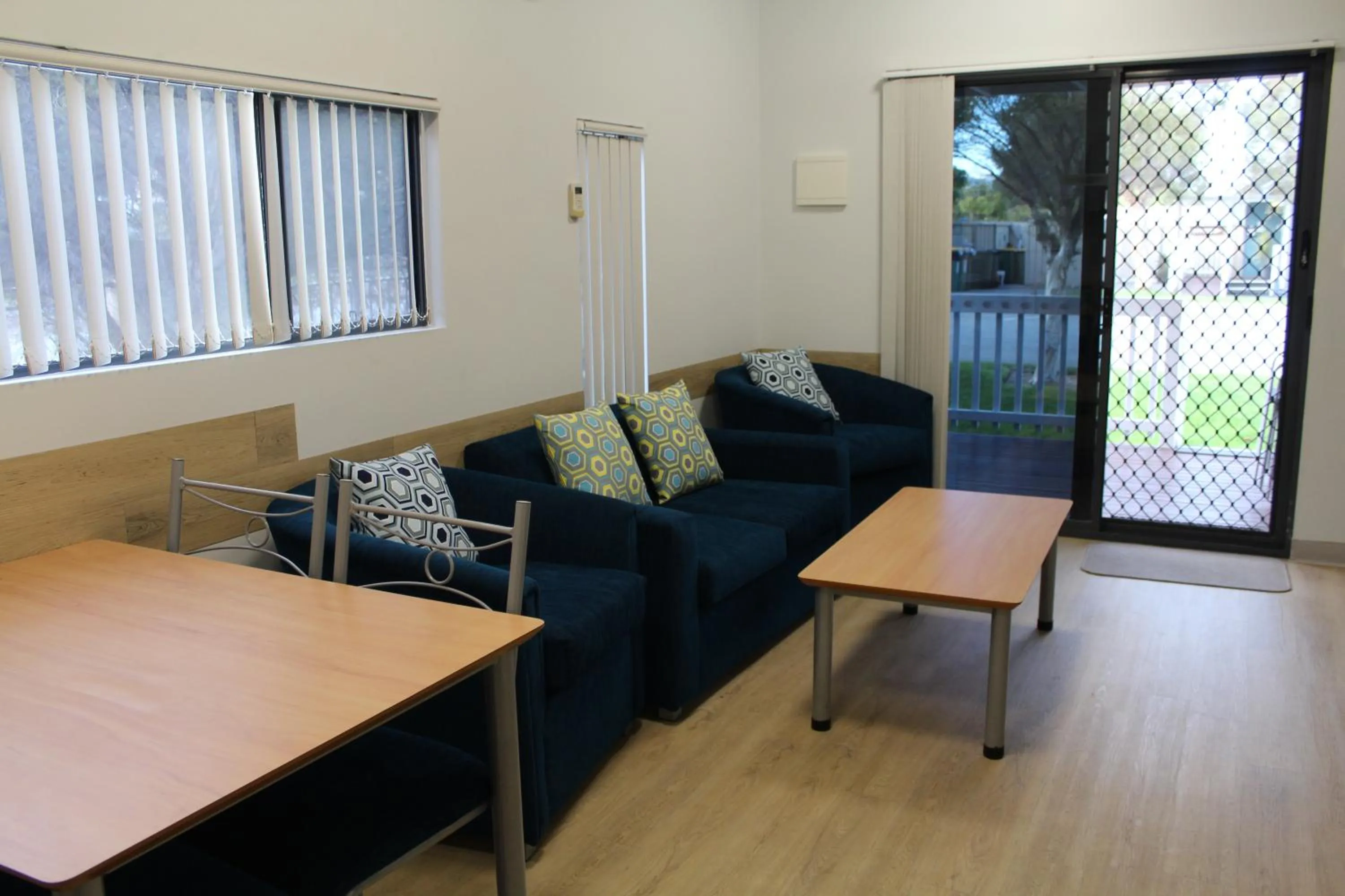 Living room in Mandurah Ocean Marina Chalets