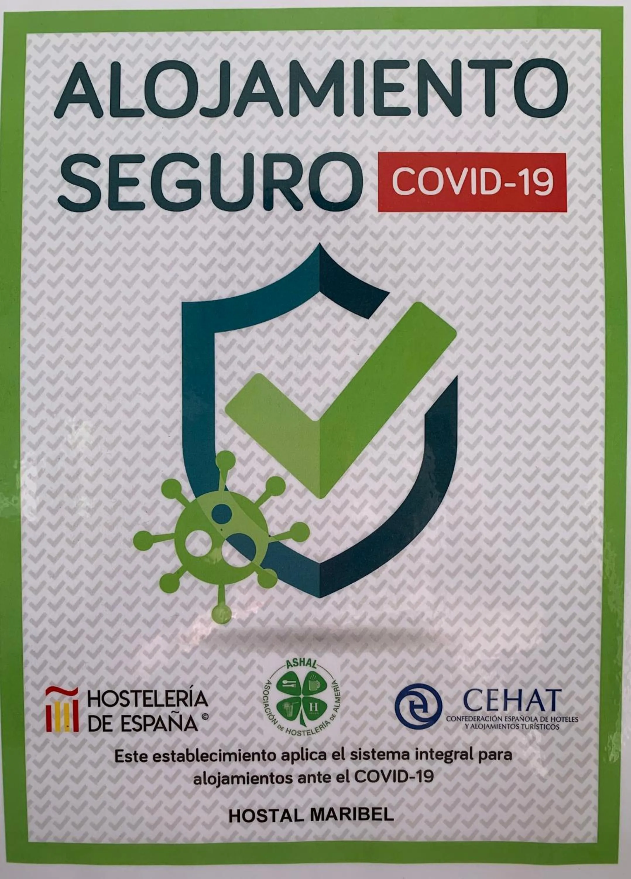 Logo/Certificate/Sign in Hostal Maribel