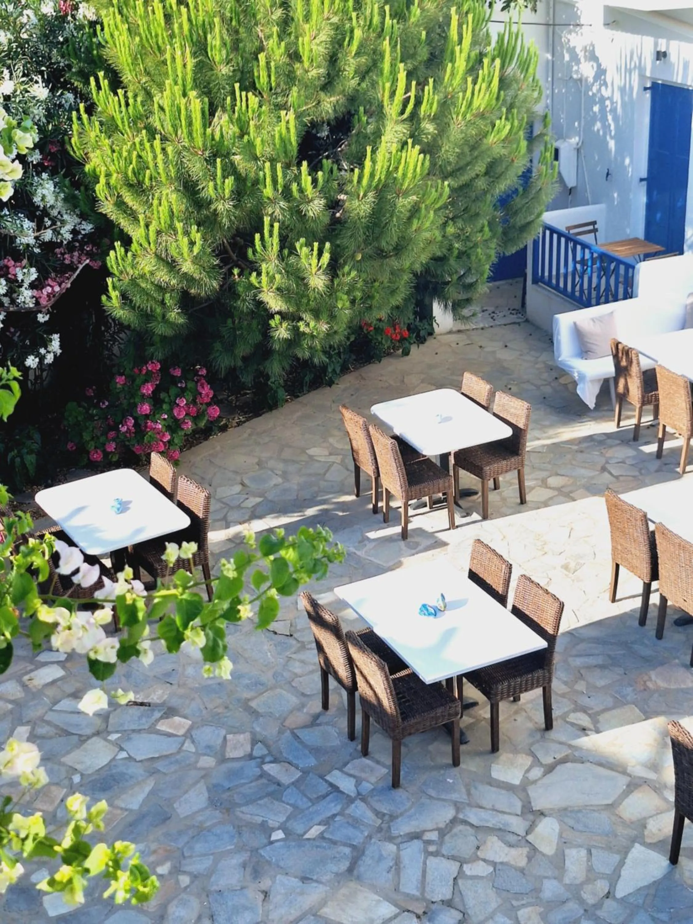 Patio in Εvi Evan Hotel
