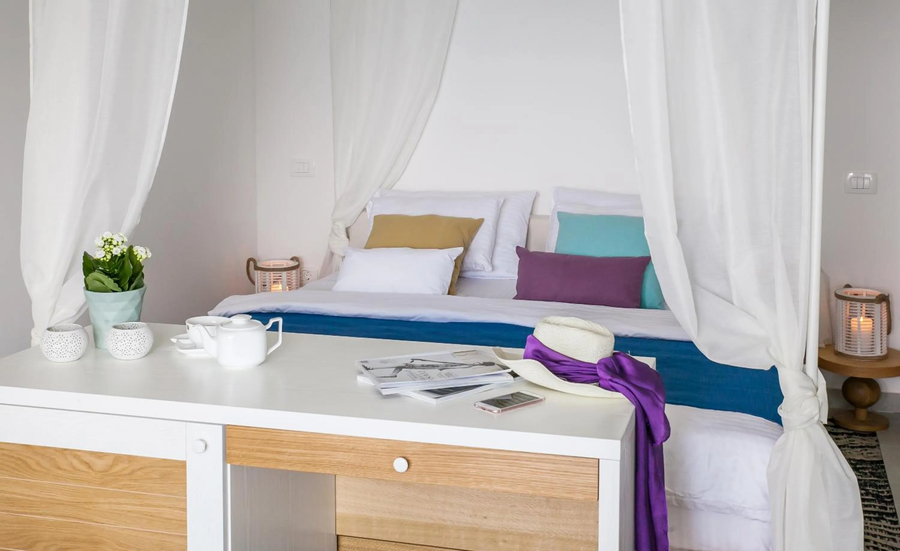 Bed in Hotel Casa del Mare - Blanche