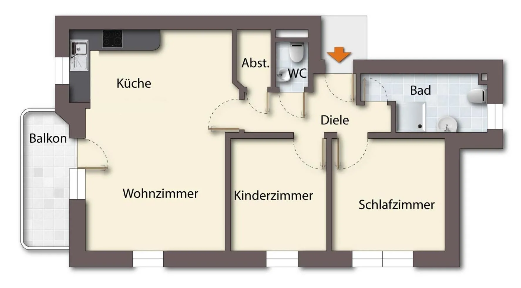 Floor plan in Ferienwohnung Endlich Urlaub