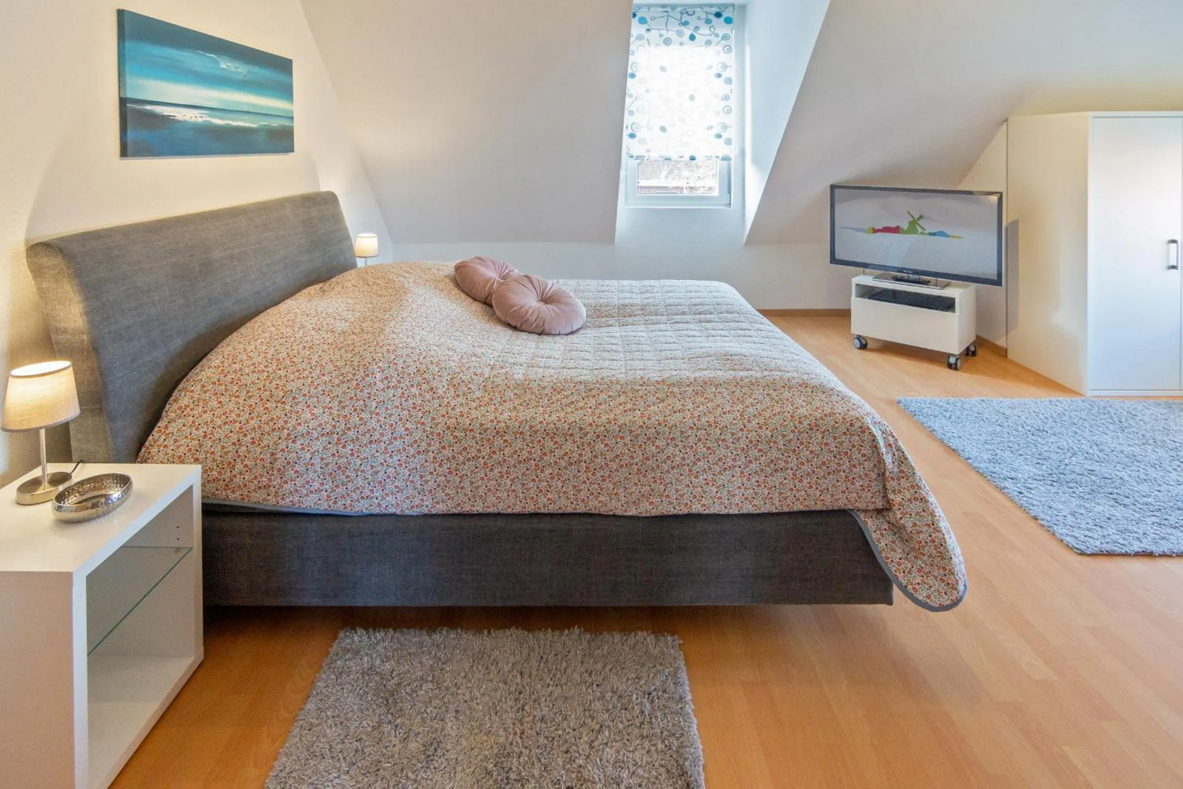 Bedroom, Bed in Ferienhaus Inselrosen