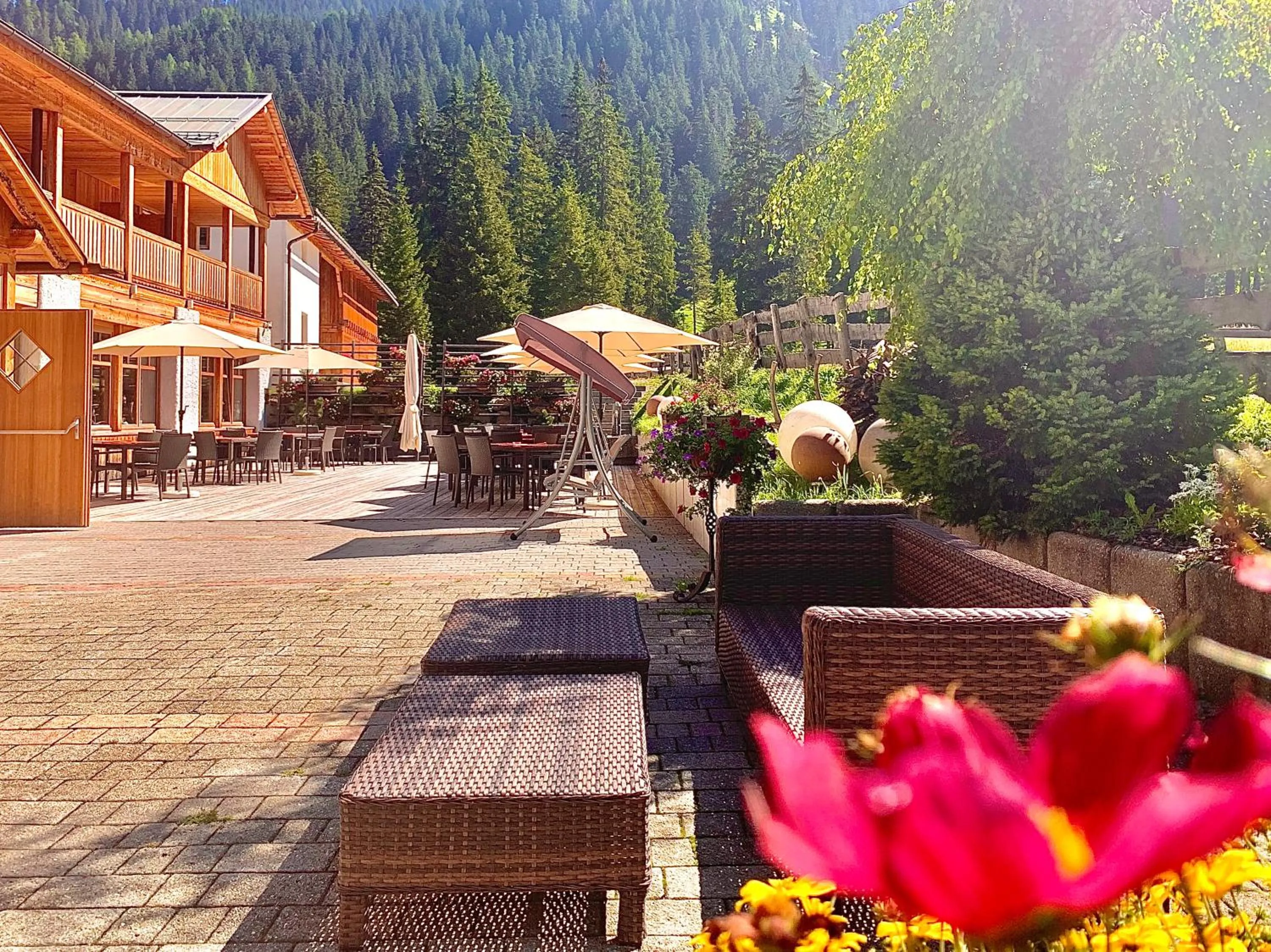 Balcony/Terrace in Alpin Natur Hotel Brückele