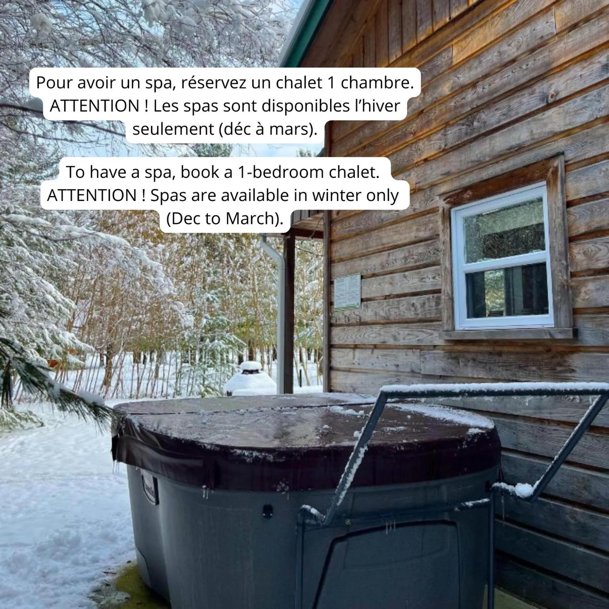 Winter in Chalets du Domaine Yamaska