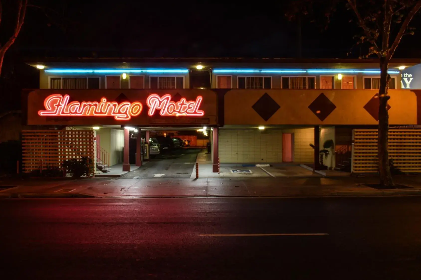 Property building in The Flamingo Motel San Jose Property building in The Flamingo Motel San Jose