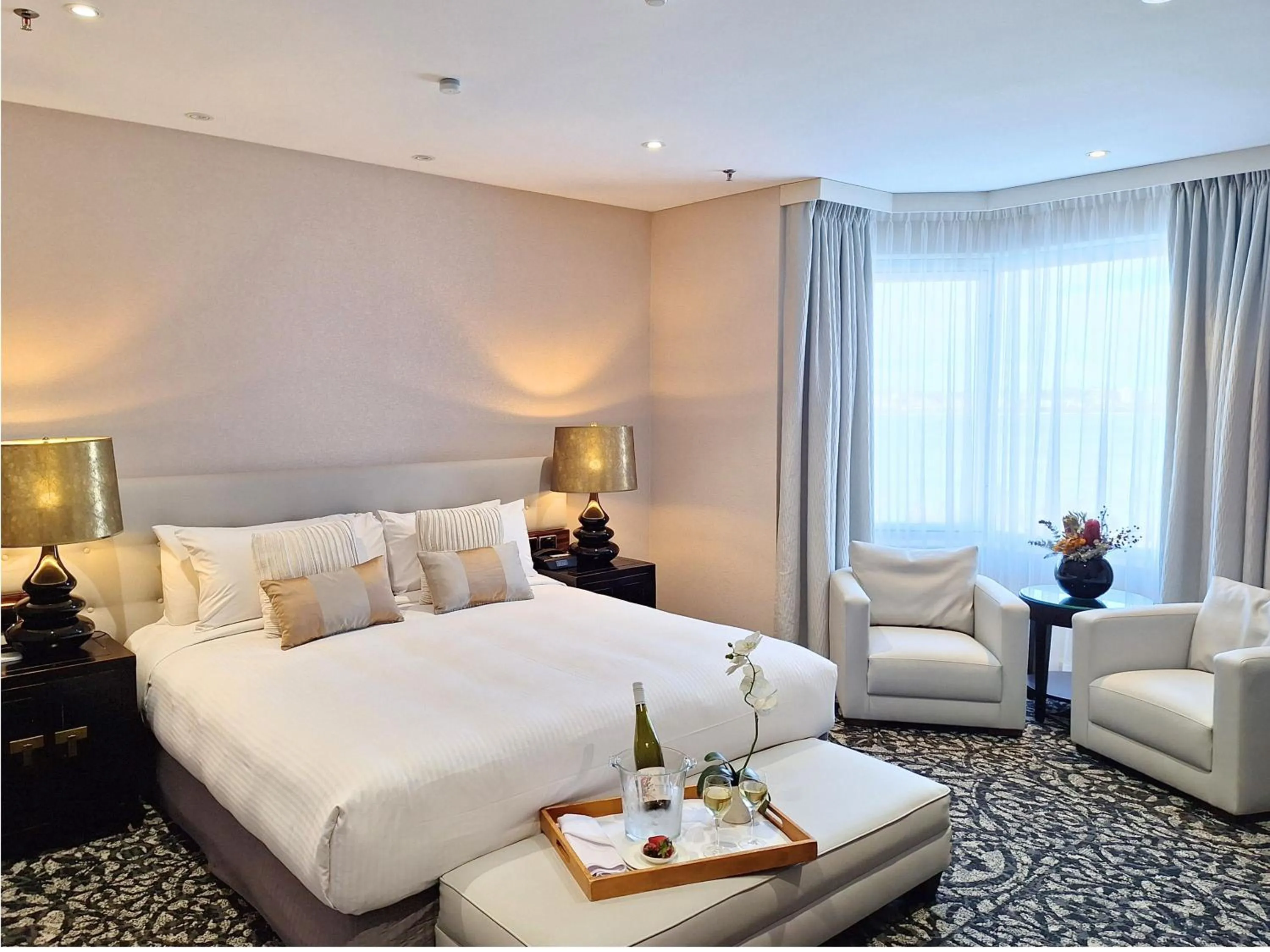 Seating area, Bed in Hyatt Regency Perth