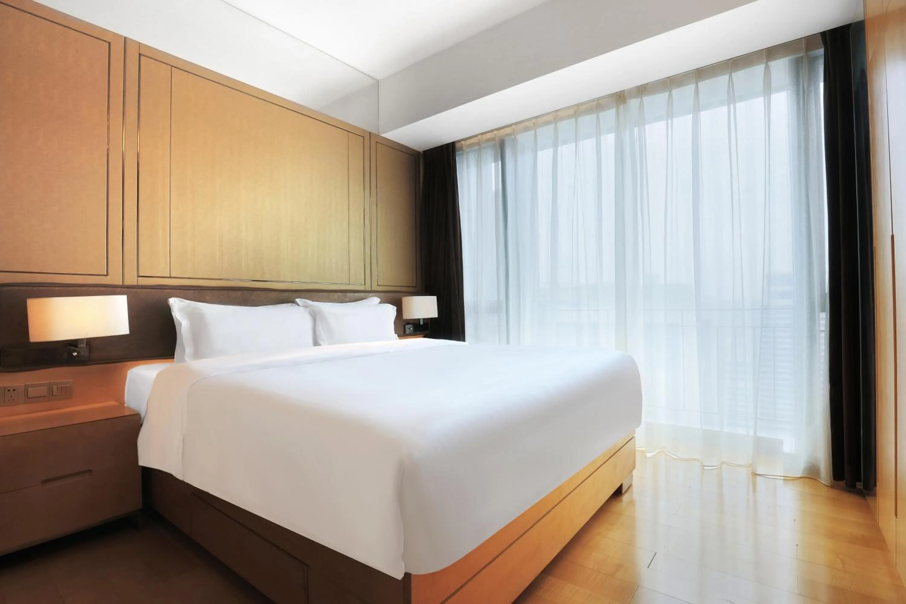Bed in Vaperse Hotel Guangzhou Zhujiang New Town - Free Shuttle Bus During Canton Fair