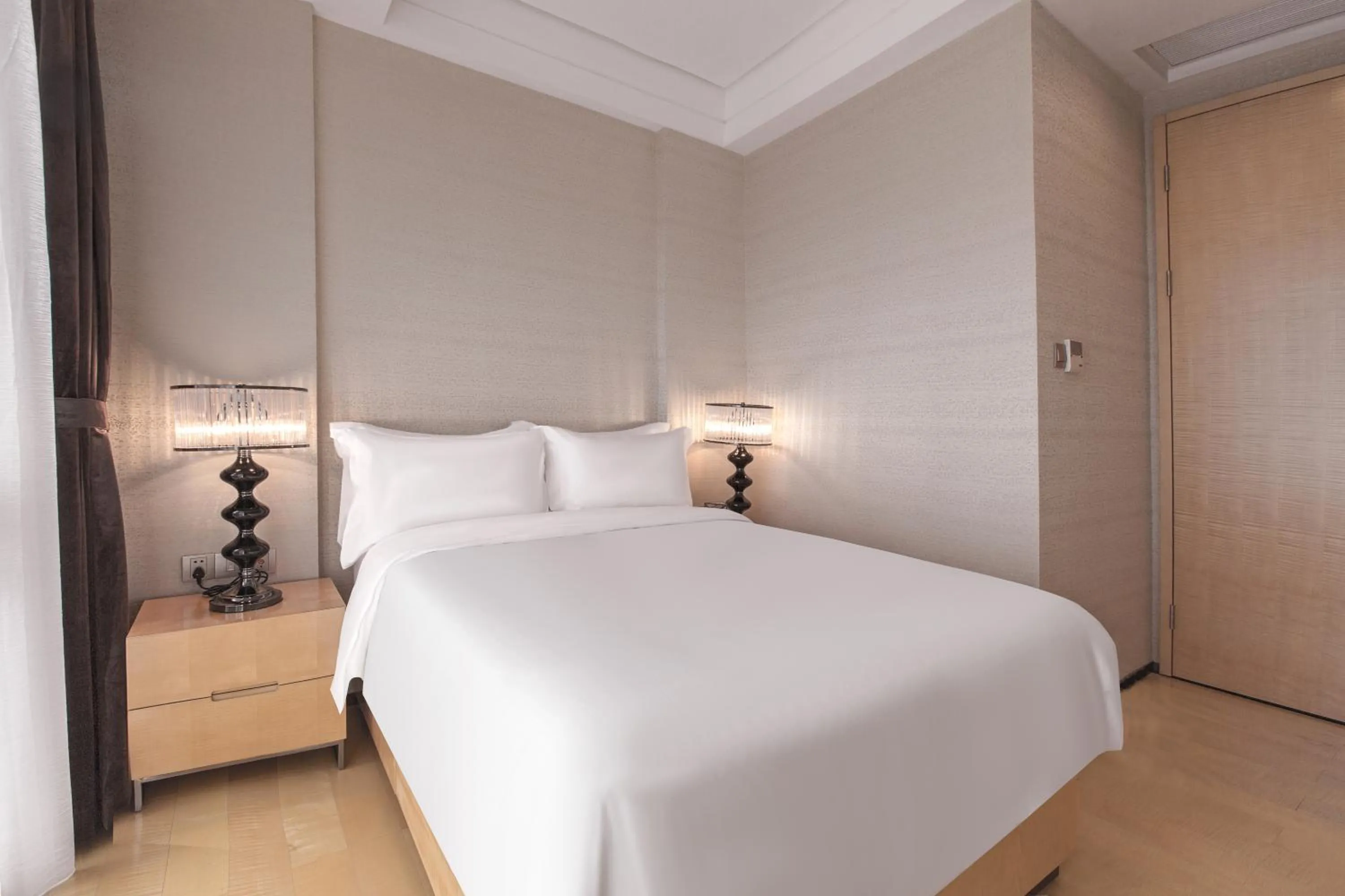 Bed in Vaperse Hotel Guangzhou Zhujiang New Town - Free Shuttle Bus During Canton Fair