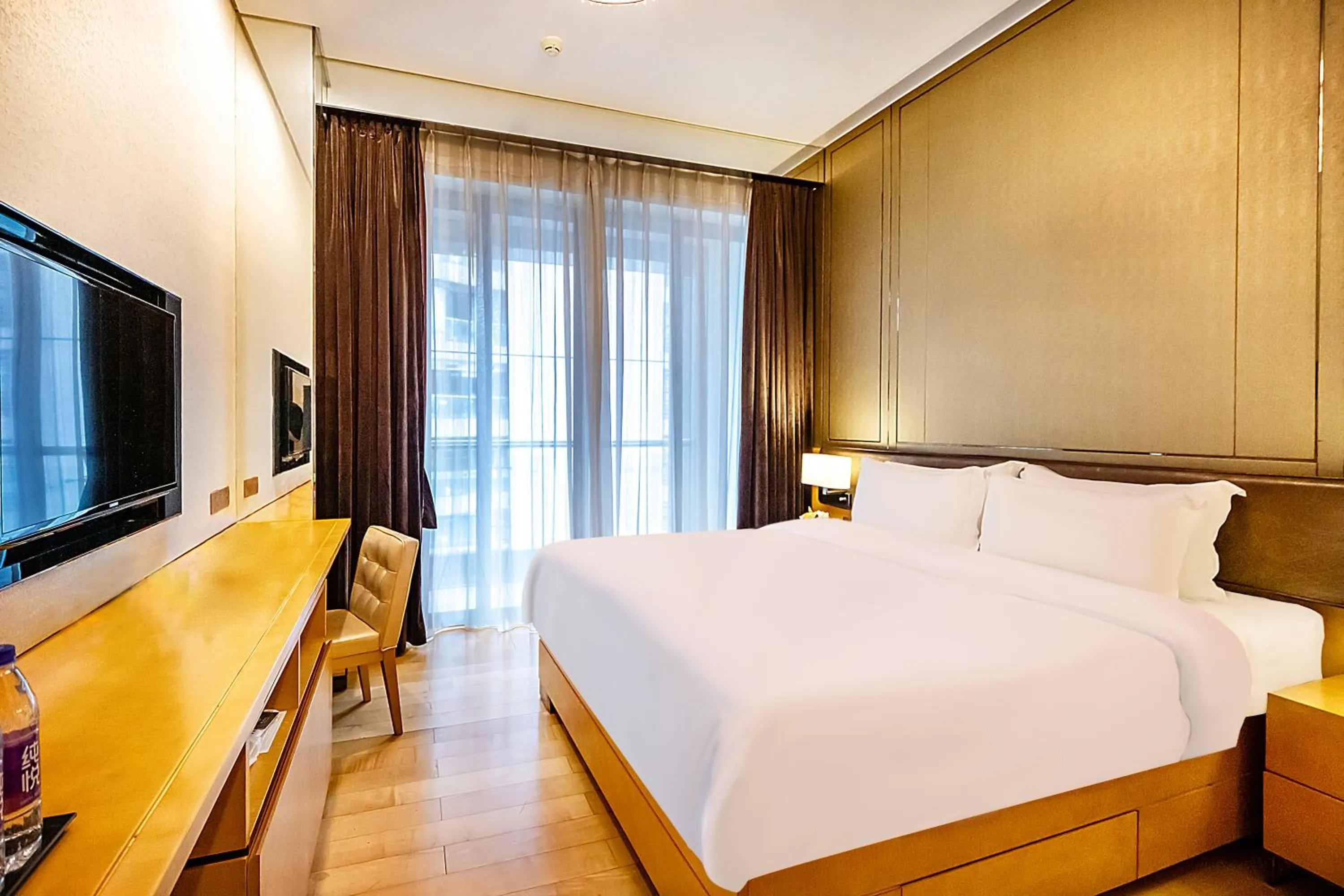 Bed in Vaperse Hotel Guangzhou Zhujiang New Town - Free Shuttle Bus During Canton Fair