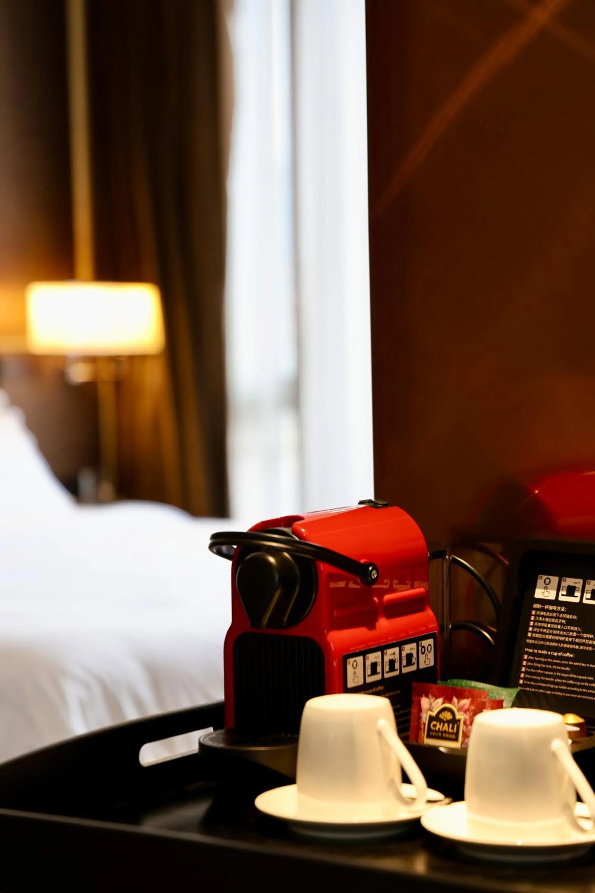 Coffee/tea facilities, Bed in Vaperse Hotel Guangzhou Zhujiang New Town