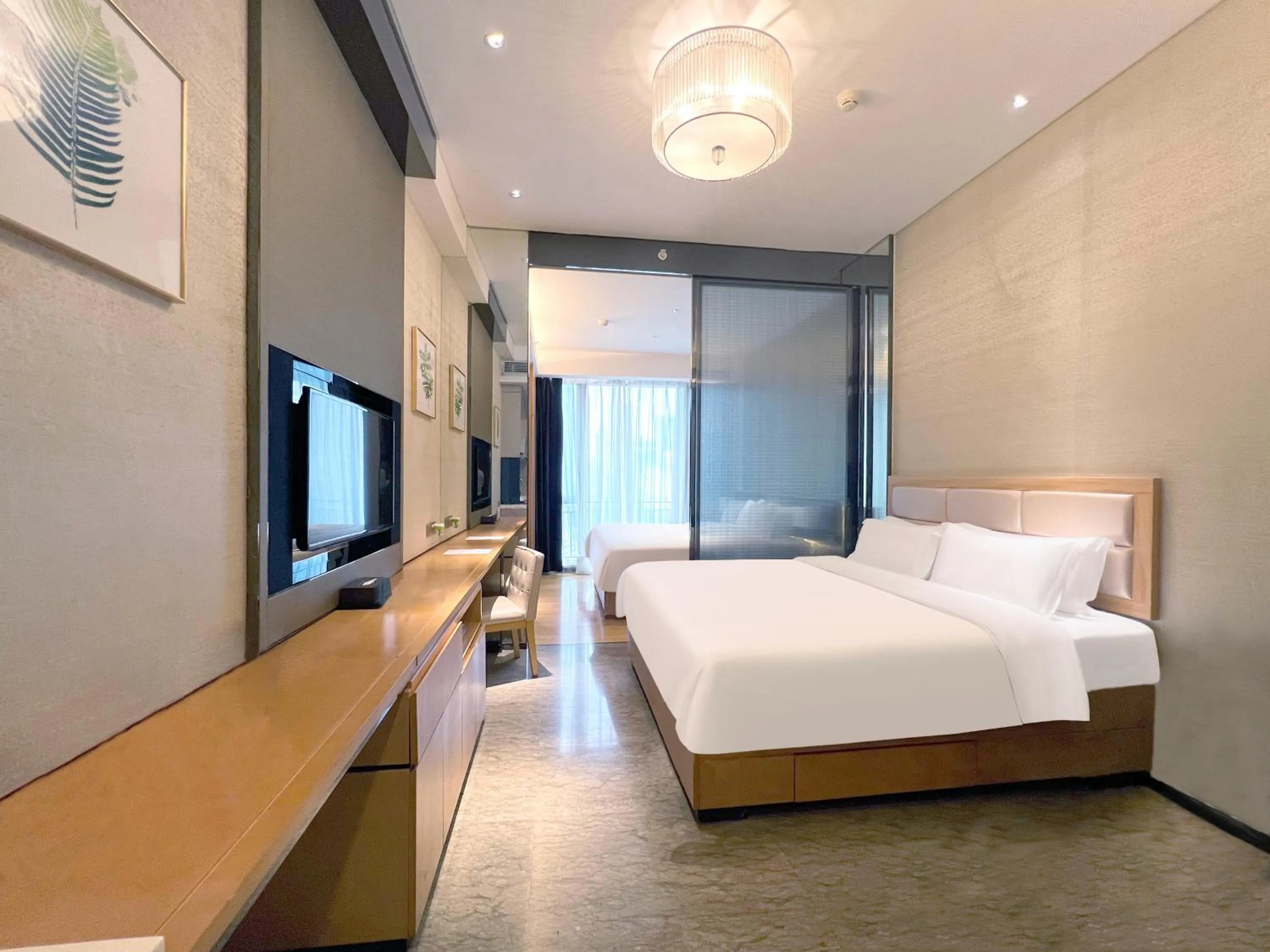 Bed in Vaperse Hotel Guangzhou Zhujiang New Town - Free Shuttle Bus During Canton Fair