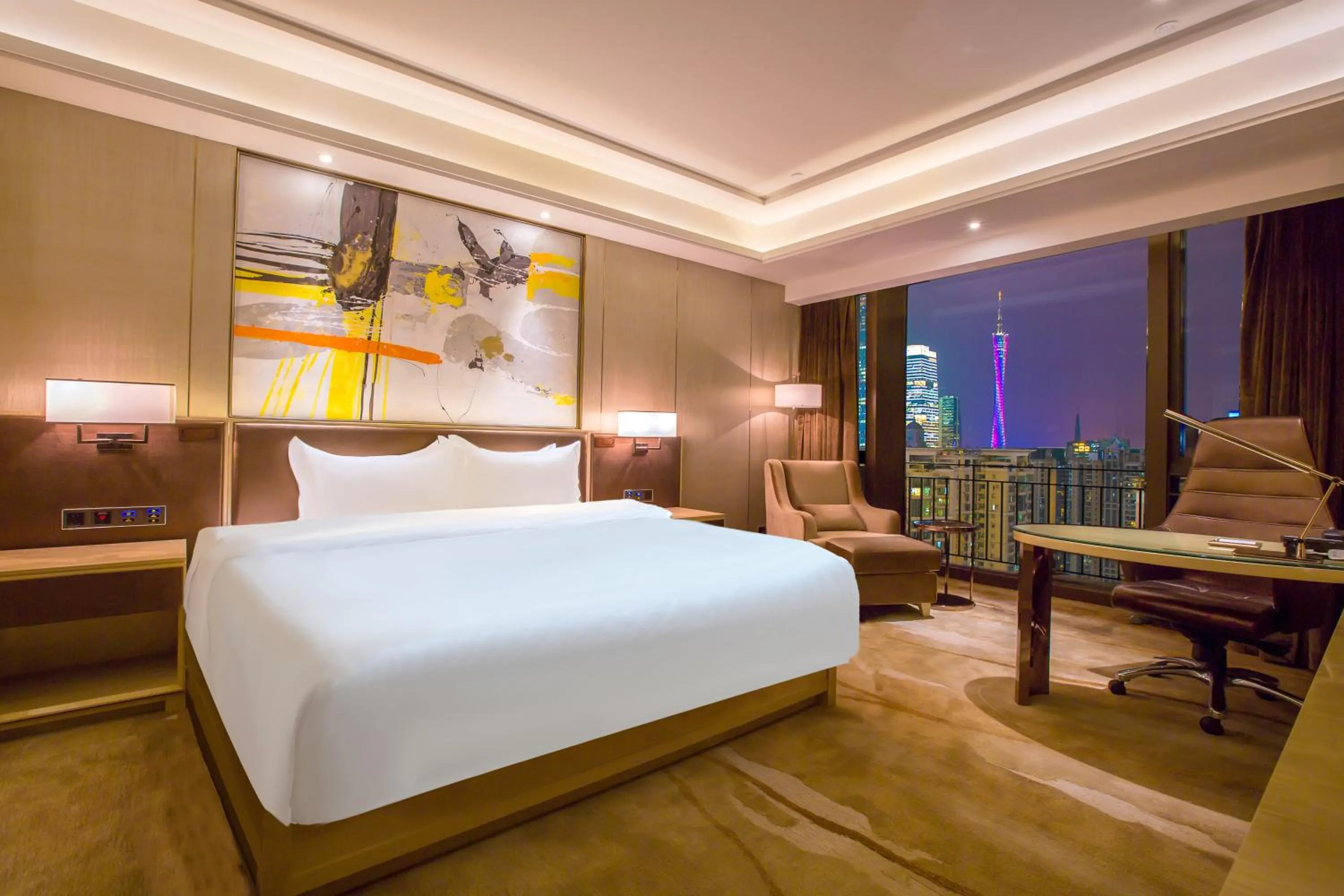Bed in Vaperse Hotel Guangzhou Zhujiang New Town - Free Shuttle Bus During Canton Fair