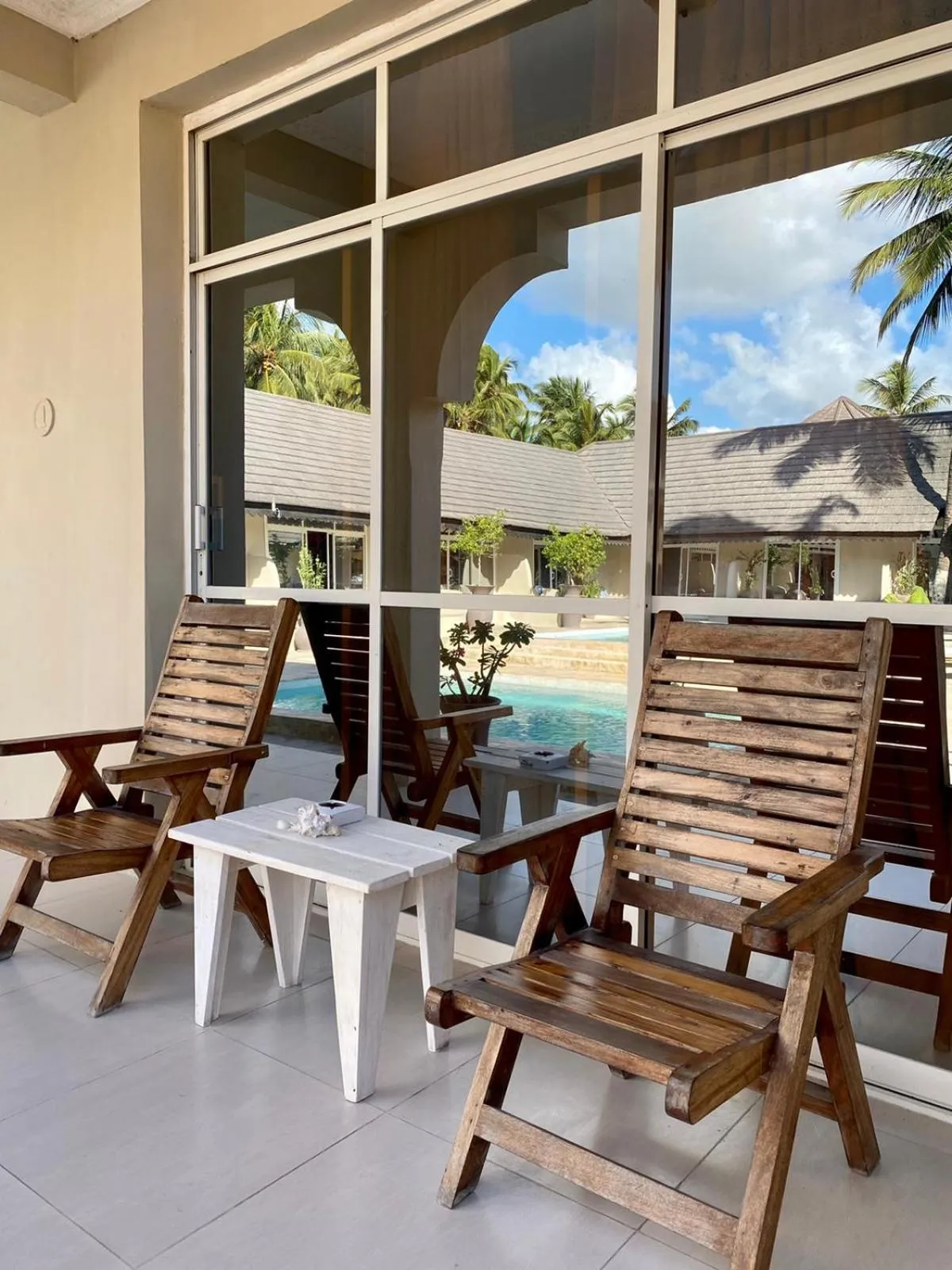 Patio in Paje Beach Apartments & Hotel