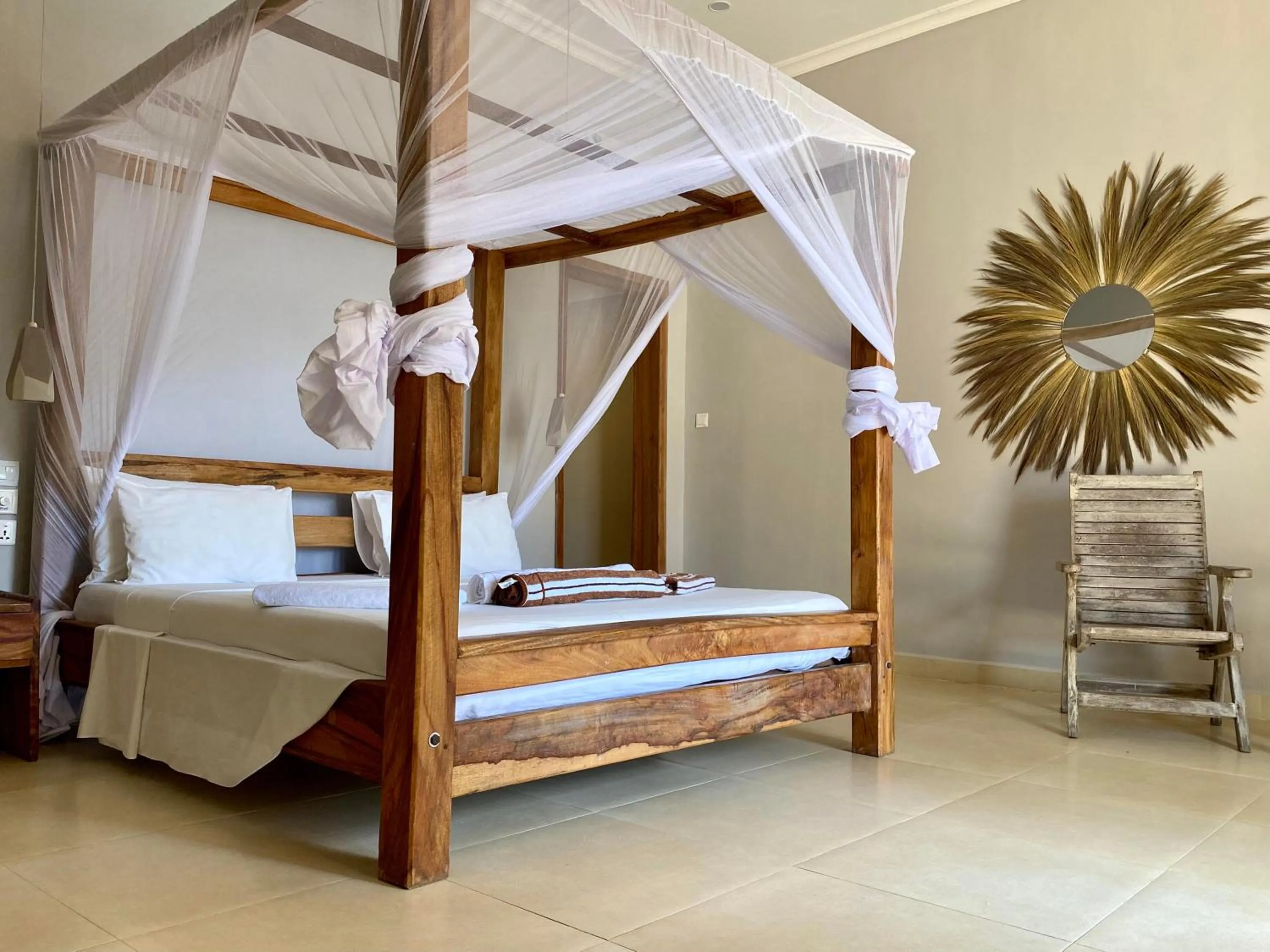 Bedroom, Bed in Paje Beach Apartments & Hotel