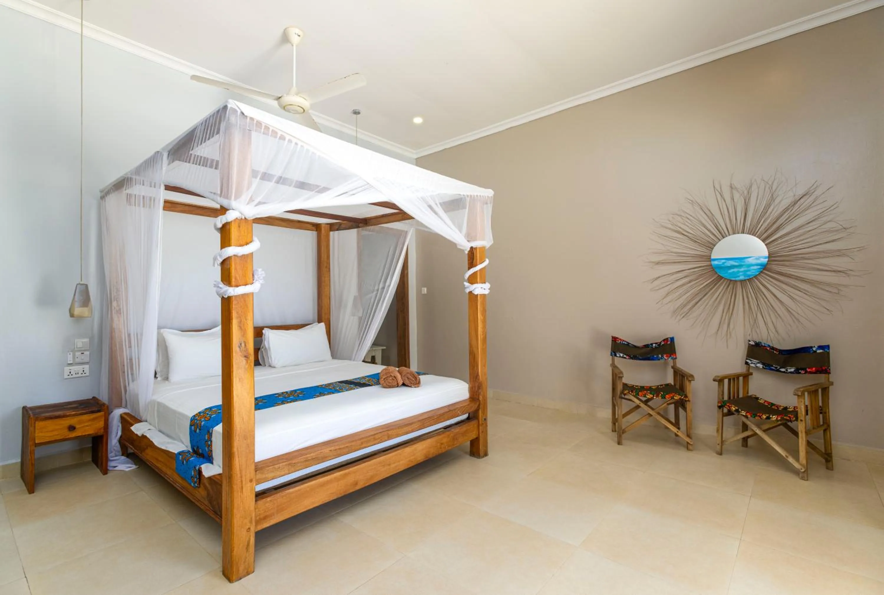 Bed in Paje Beach Apartments & Hotel