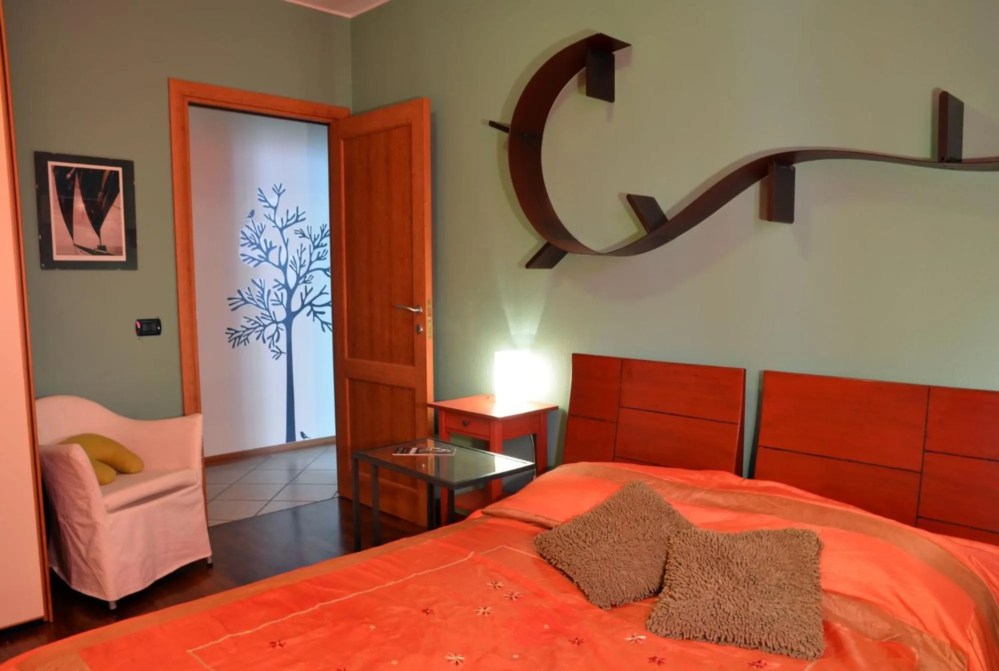 Living room, Bed in La Casetta