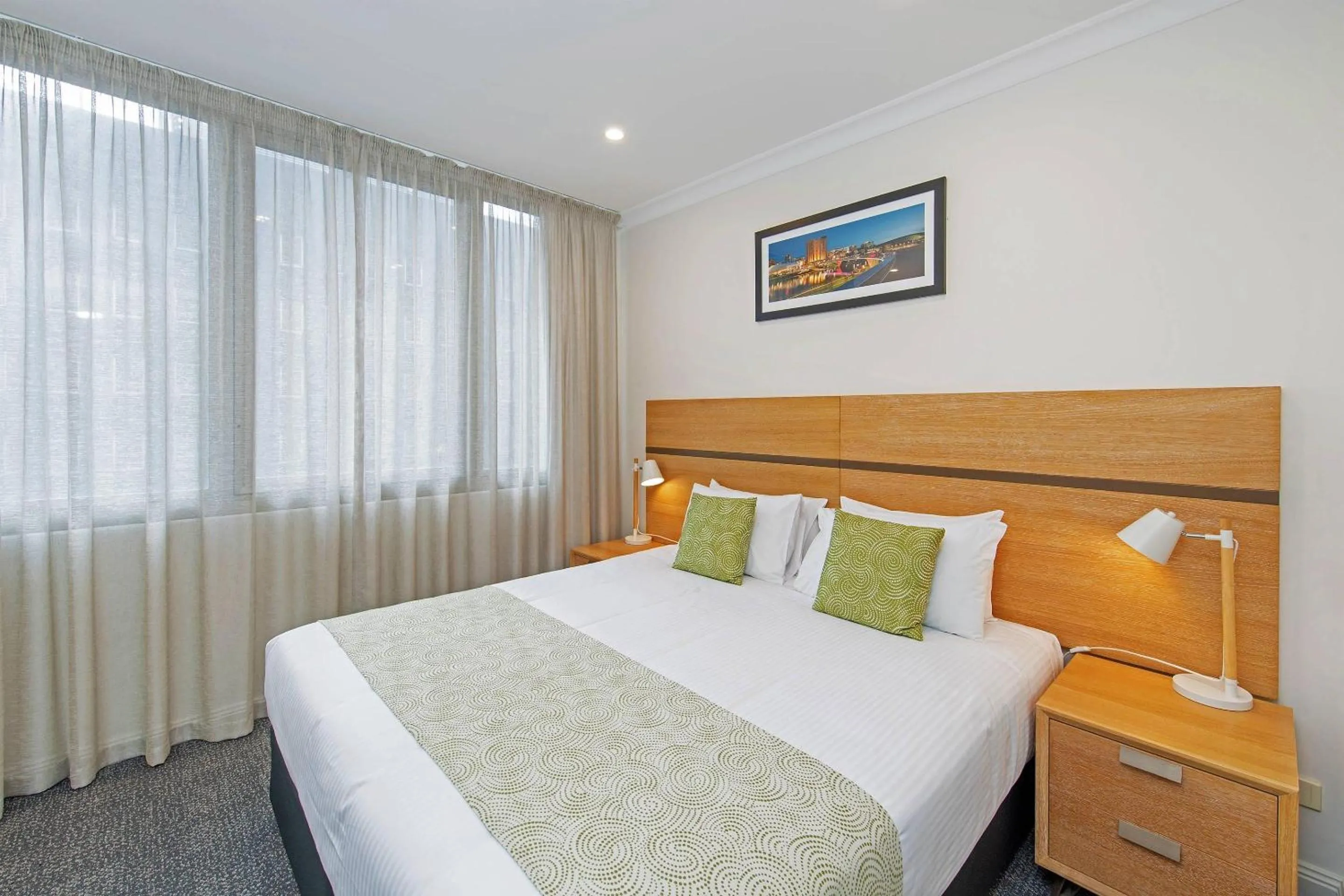 Bedroom, Bed in Quality Apartments Adelaide Central