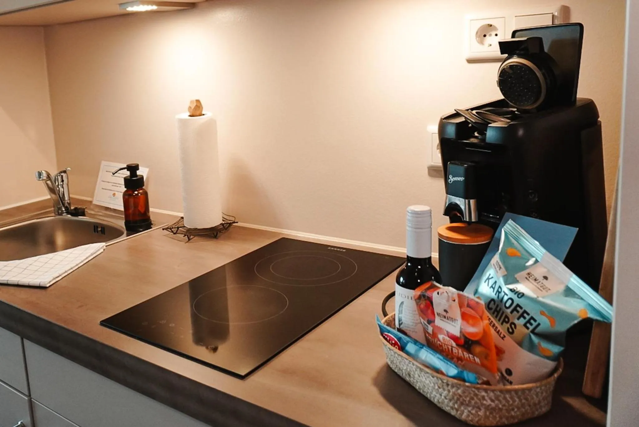 Kitchen or kitchenette in Ostsee-Strandhaus-Holnis