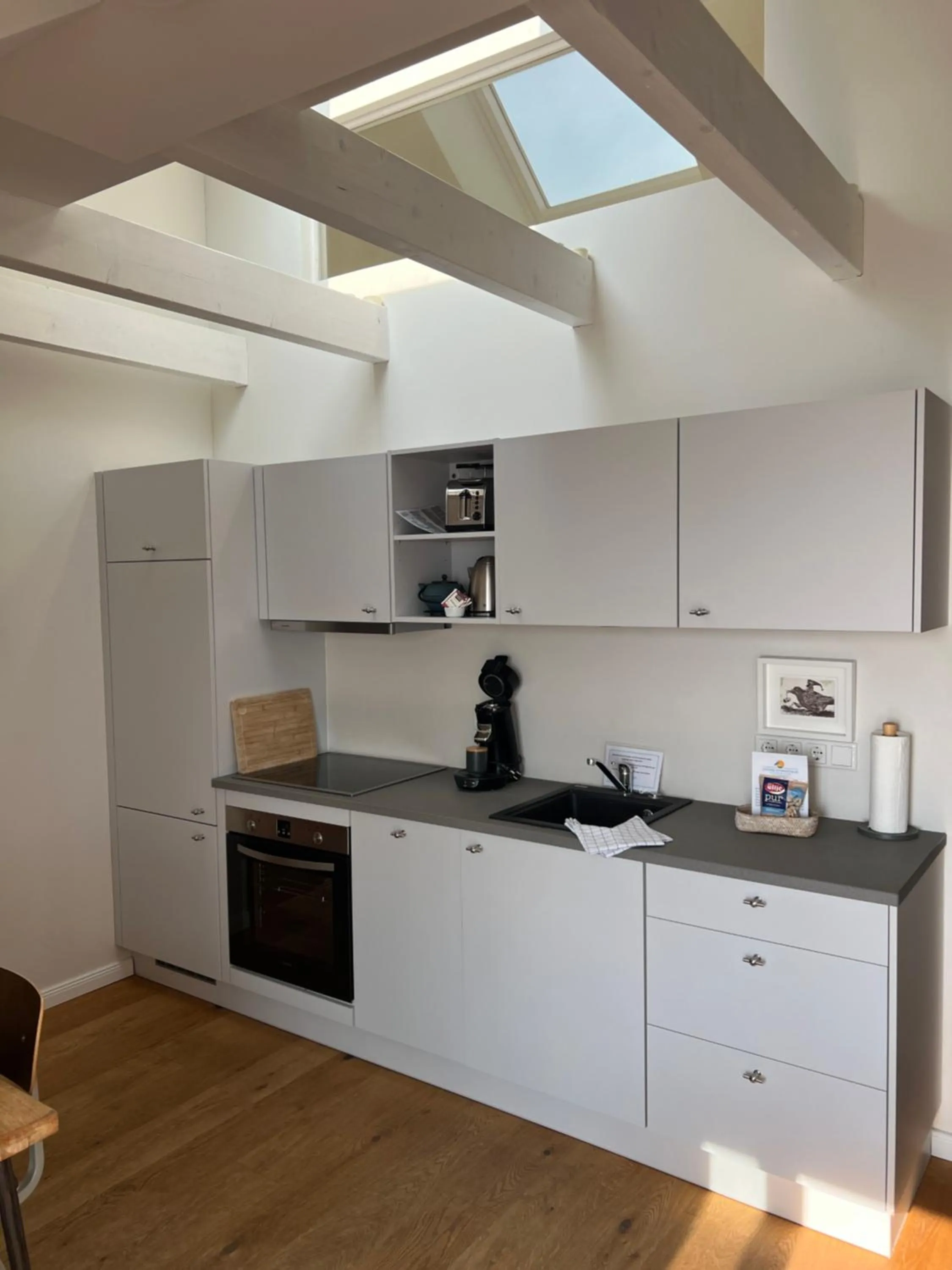 Kitchen or kitchenette in Ostsee-Strandhaus-Holnis