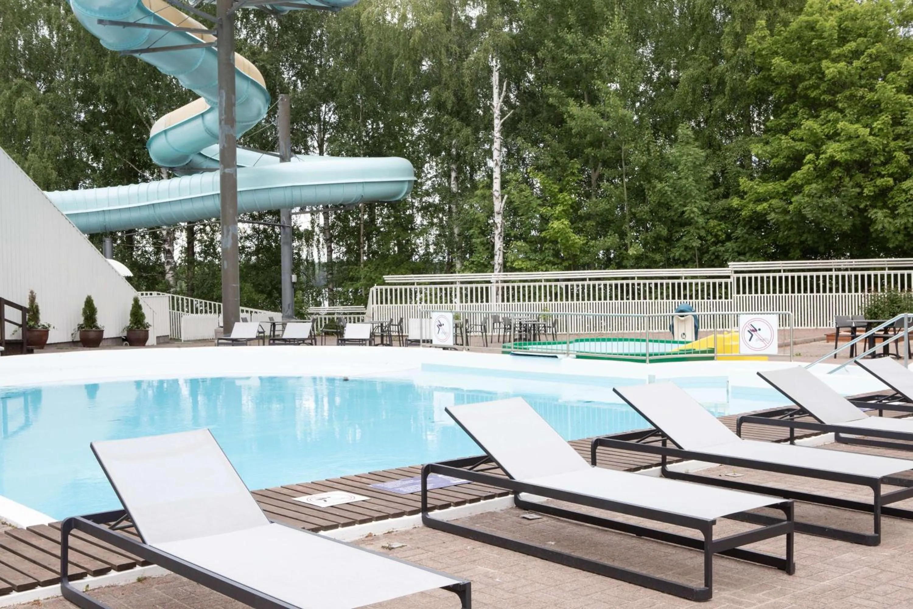 Pool view in Scandic Eden Nokia