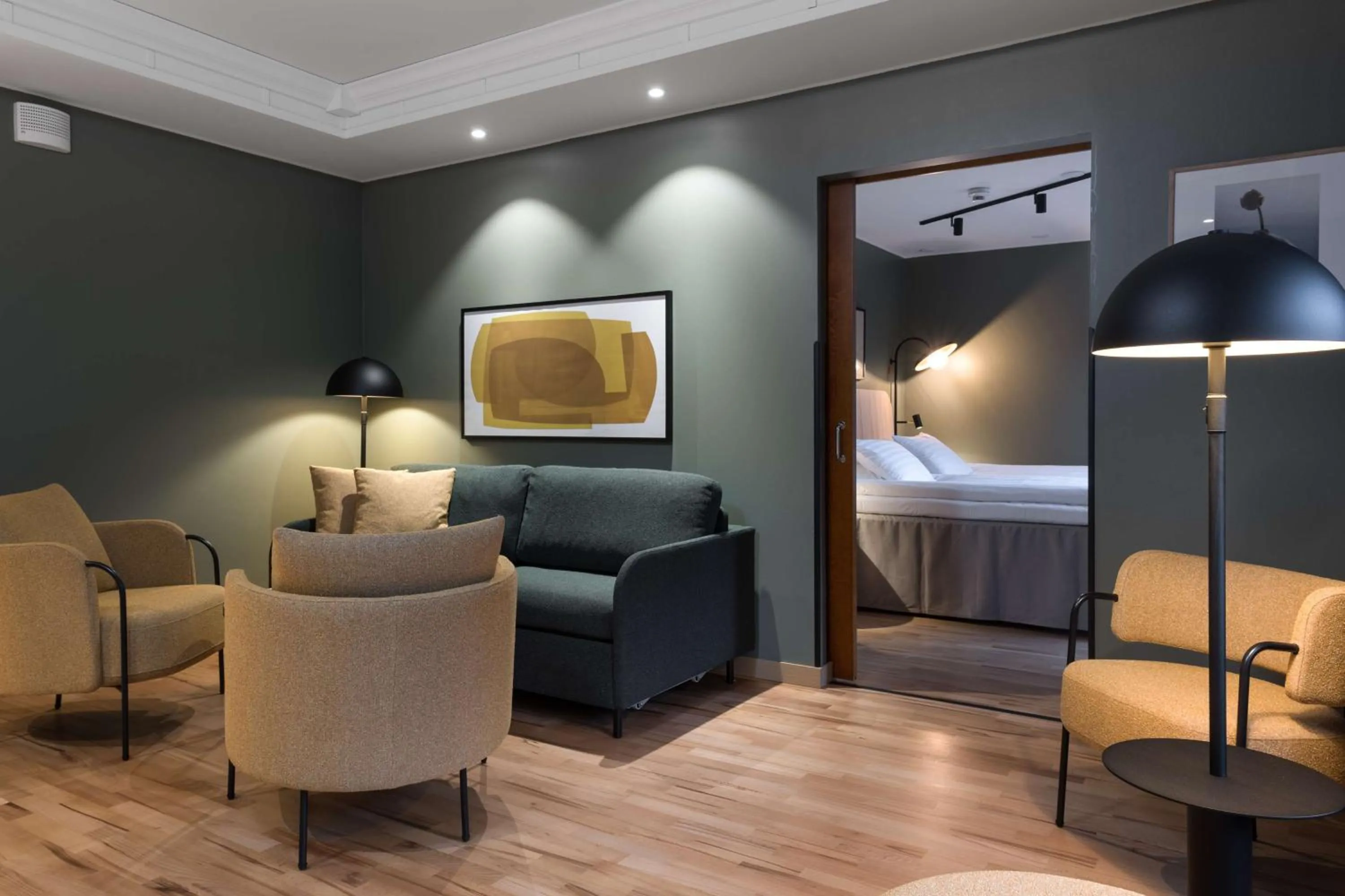 Bedroom, Bed in Scandic Rukahovi