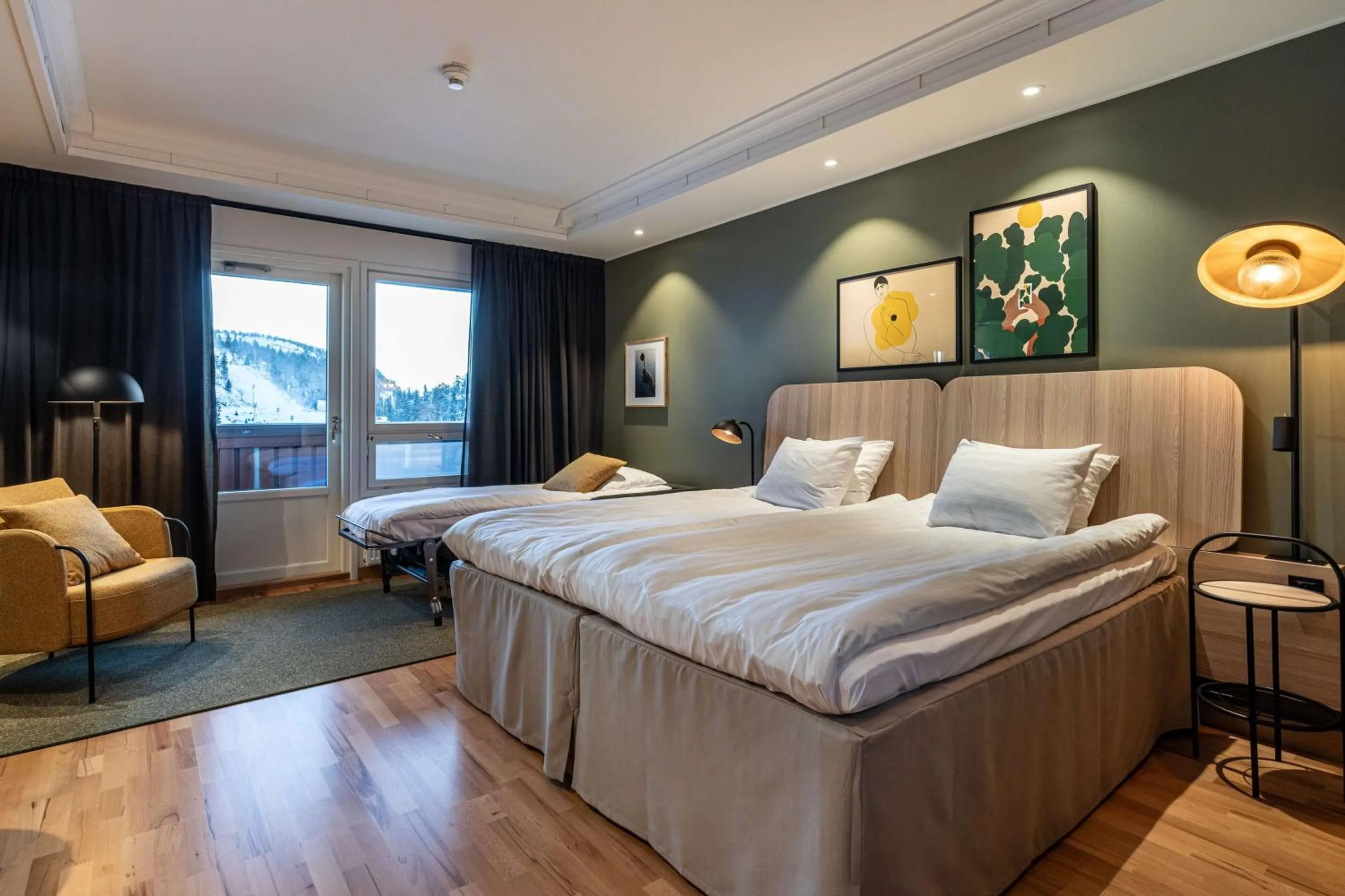 Bedroom, Bed in Scandic Rukahovi