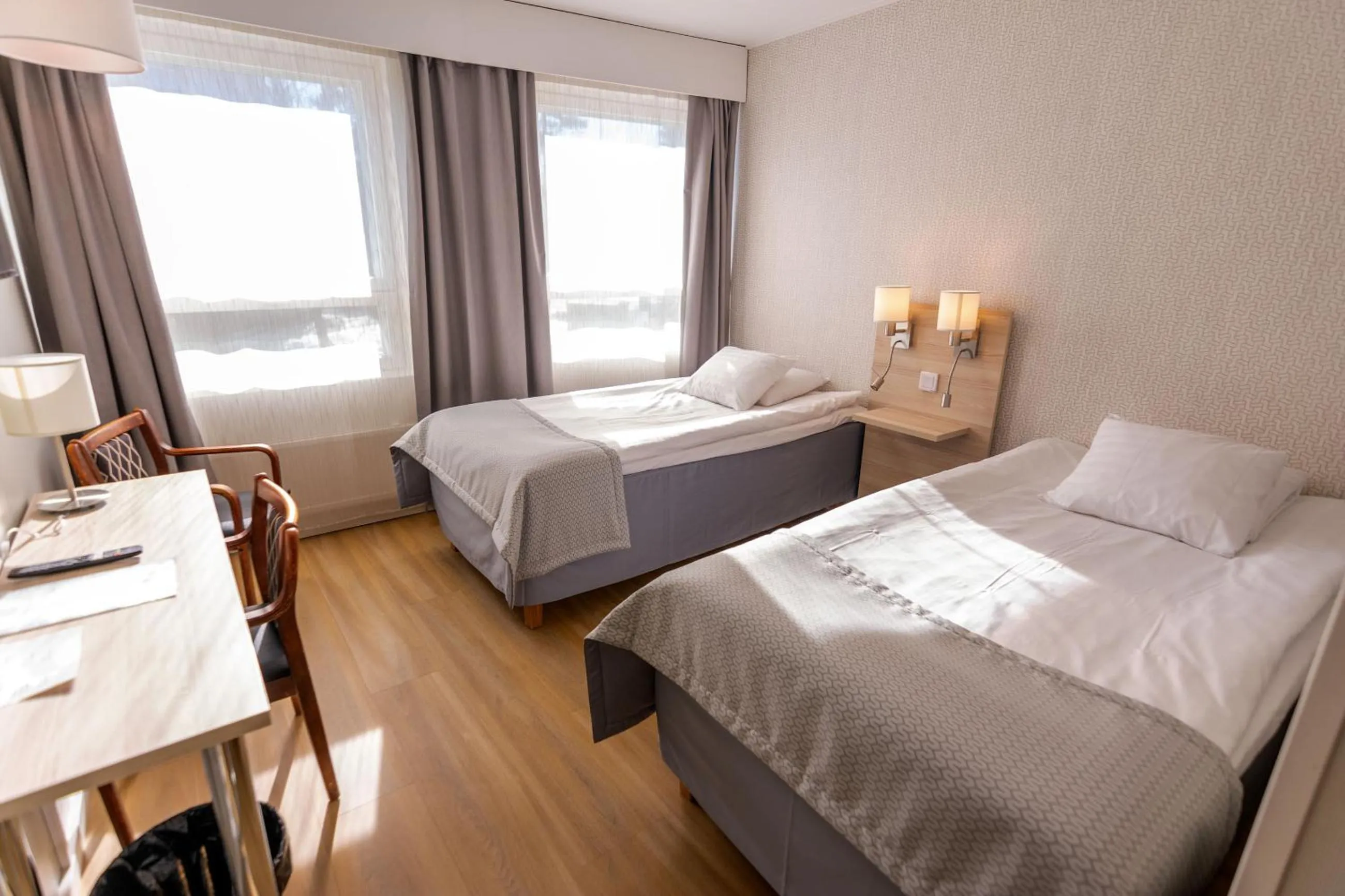 Photo of the whole room, Bed in Hotel Hirvi