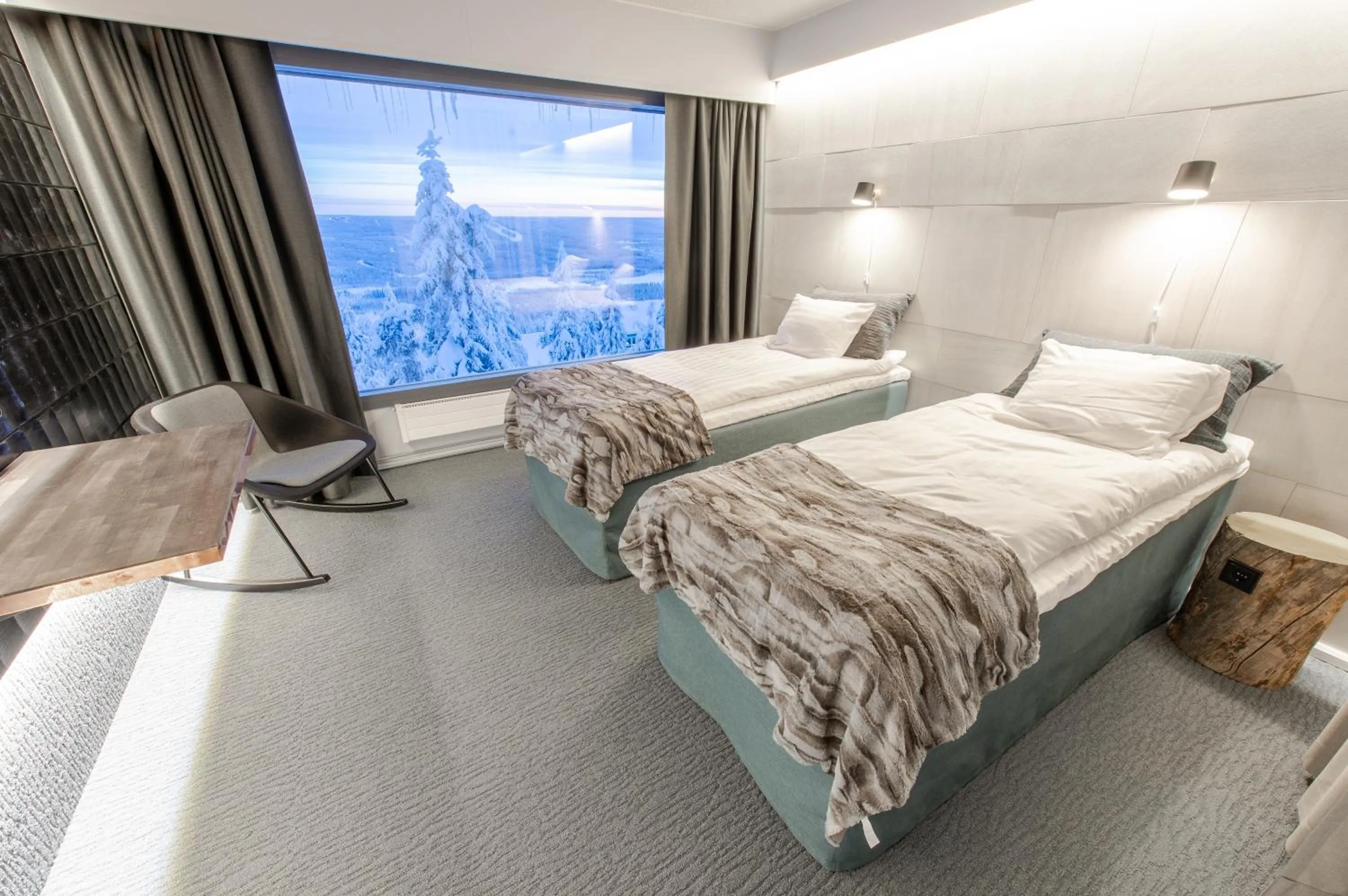 Standard Twin Room with Mountain View - single occupancy in Hotel Iso-Syöte
