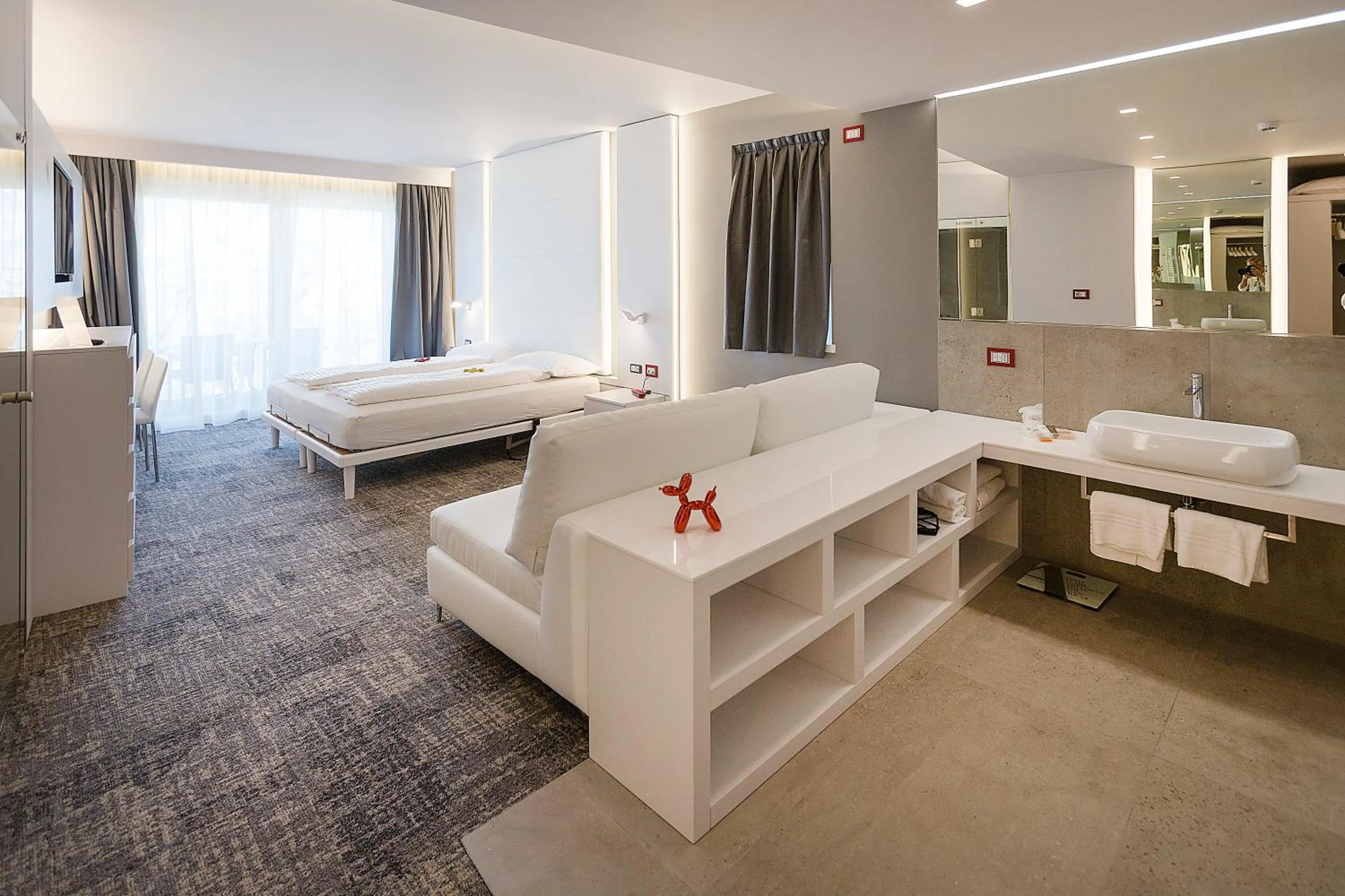Bathroom, Bed in Wellness Hotel Casa Barca (Adult Only)