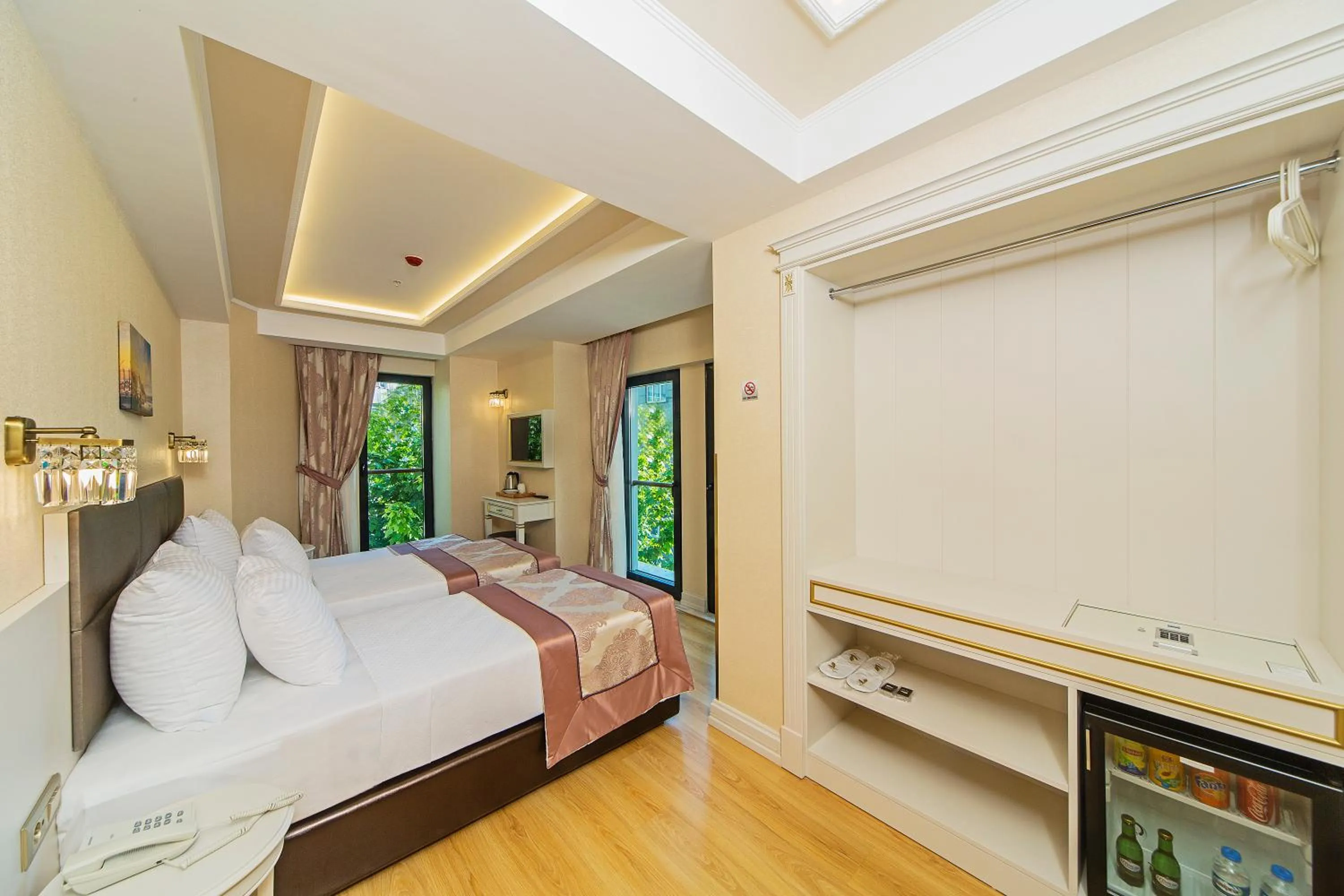 Decorative detail, Bed in Grand Naki Hotel