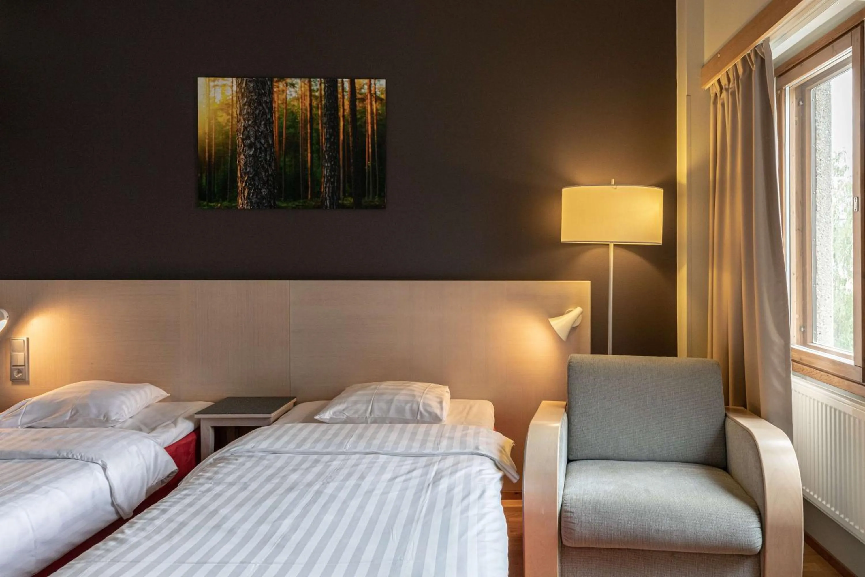 Bedroom, Bed in Scandic Joensuu