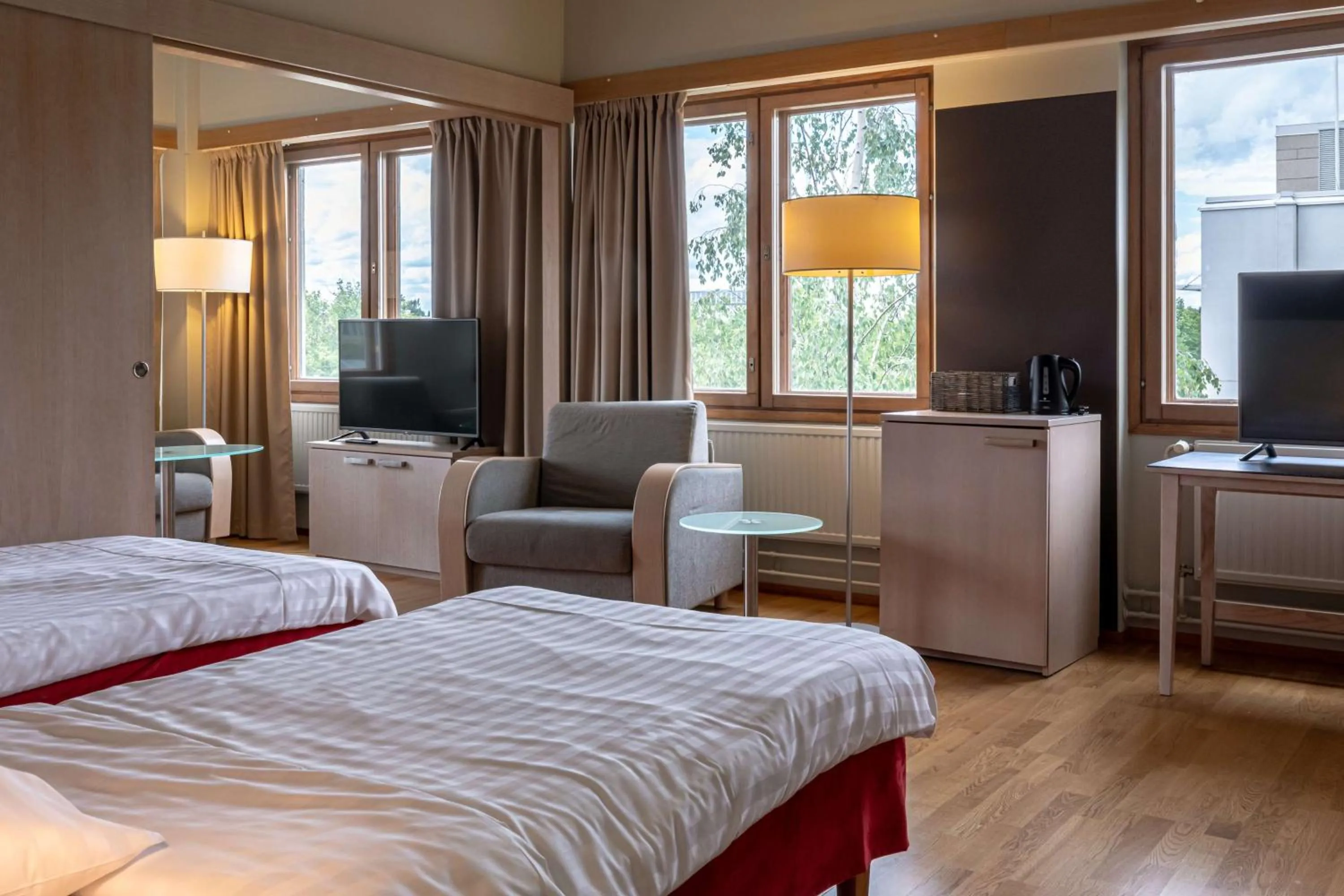 Bedroom, Bed in Scandic Joensuu