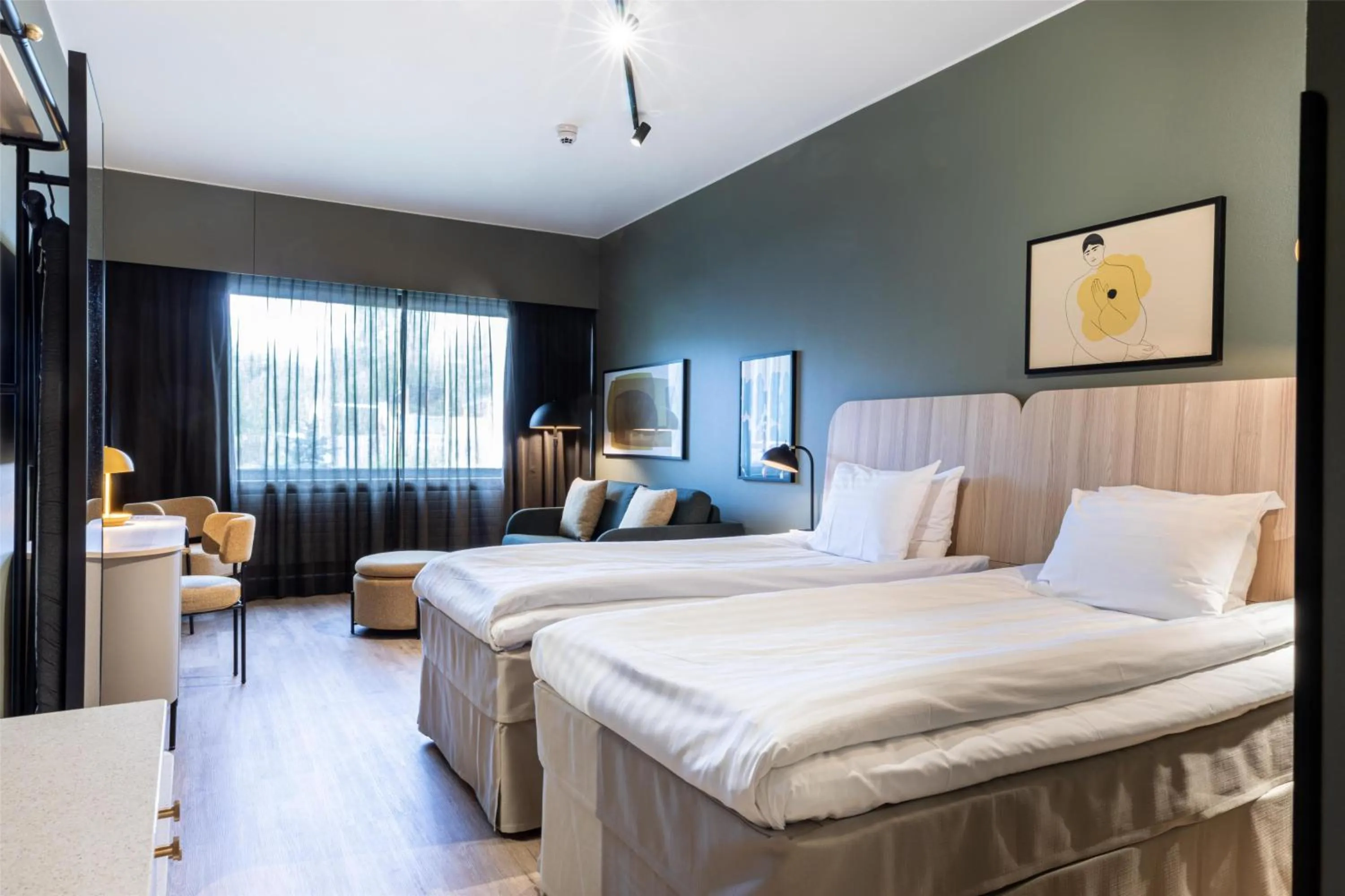 Bedroom, Bed in Scandic Laajavuori