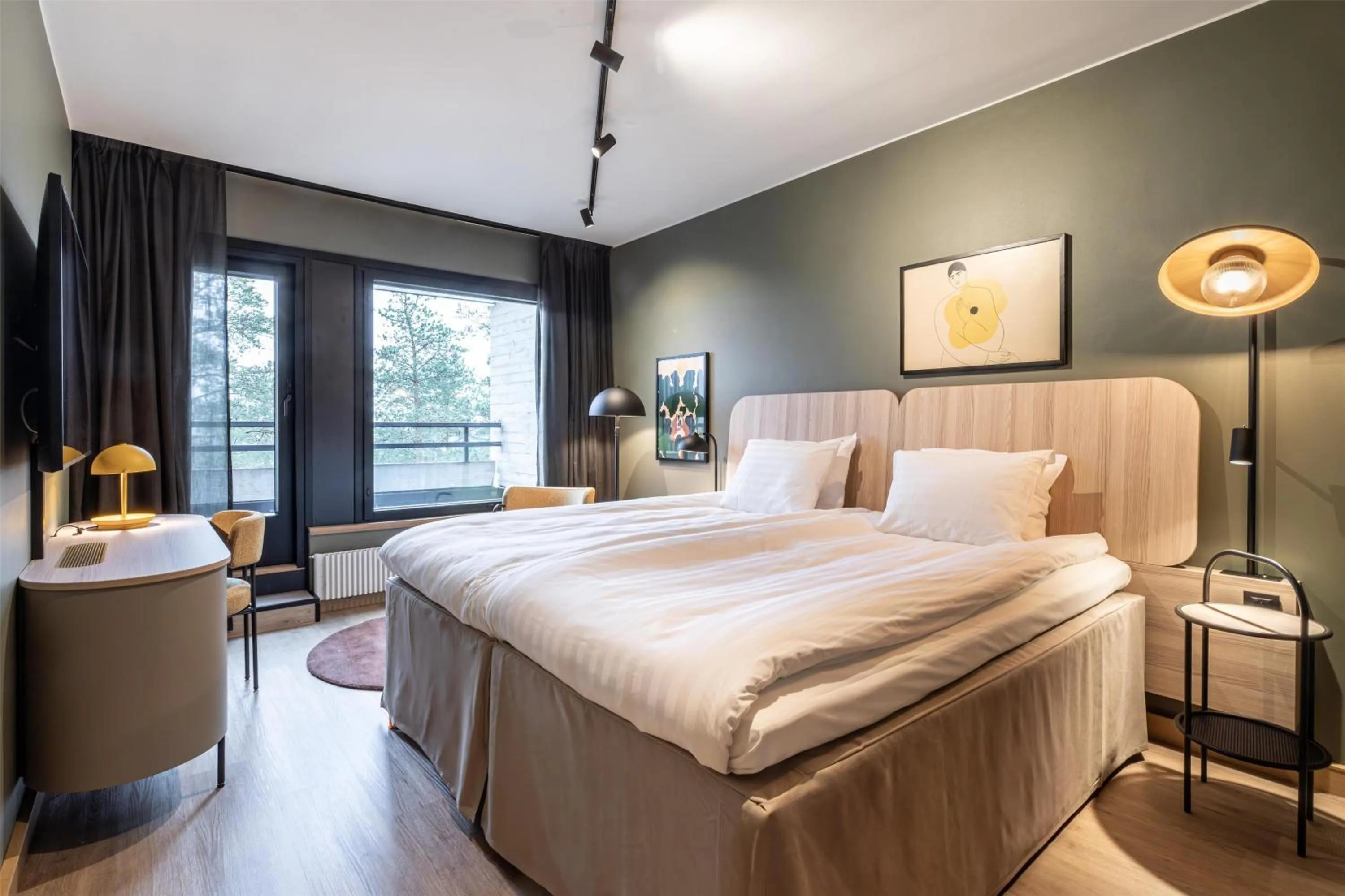 Bedroom, Bed in Scandic Laajavuori