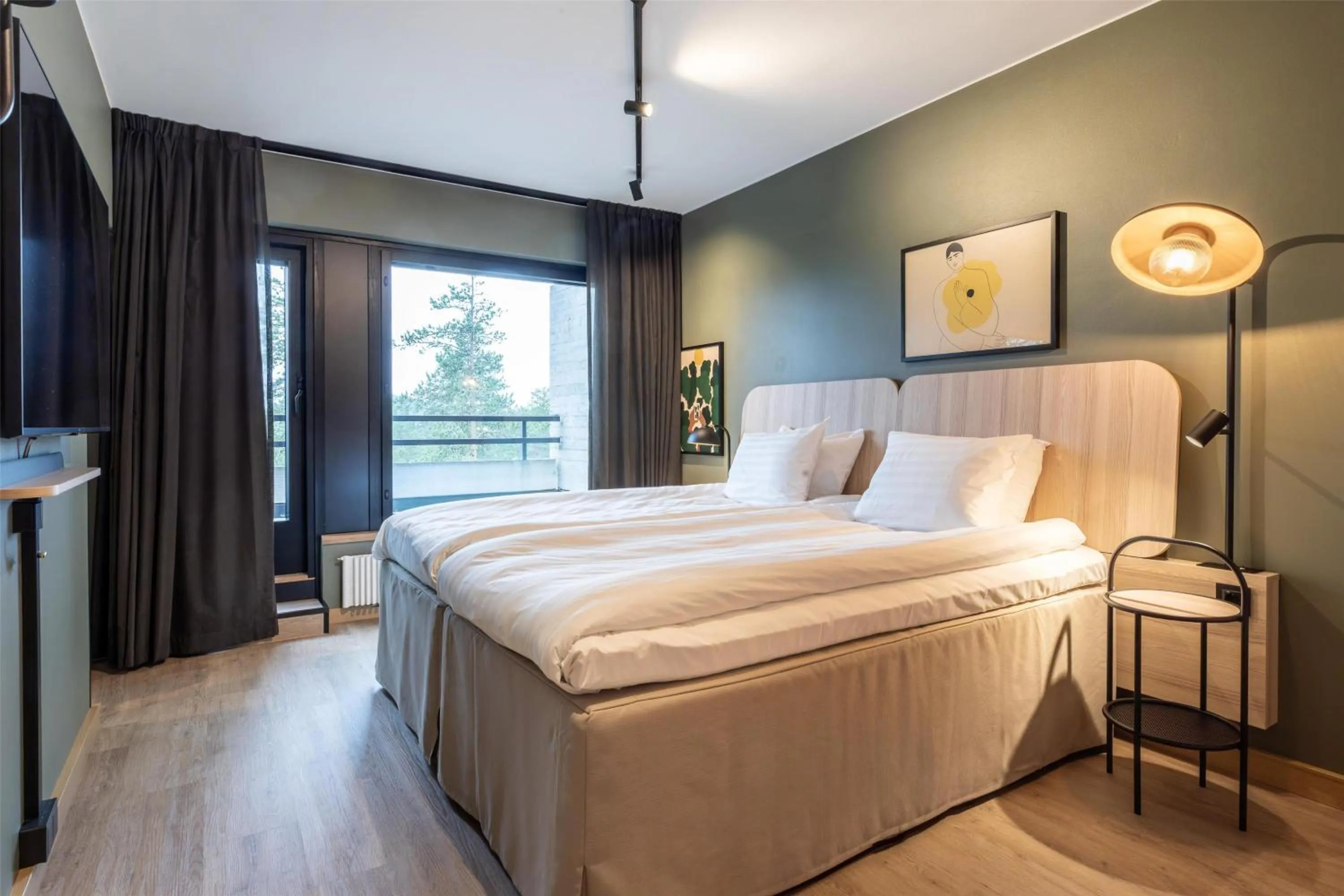 Bedroom, Bed in Scandic Laajavuori