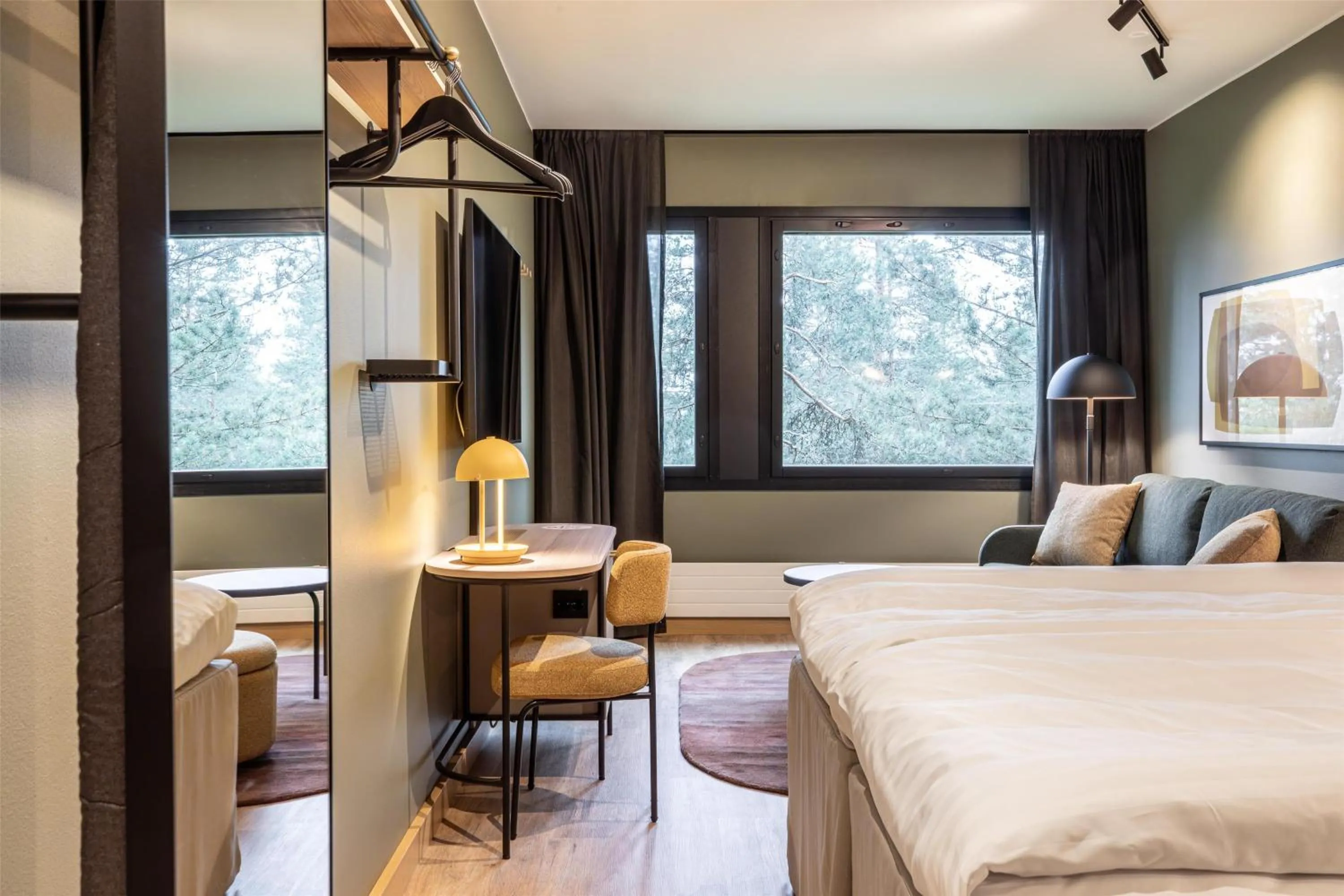 Bedroom, Bed in Scandic Laajavuori