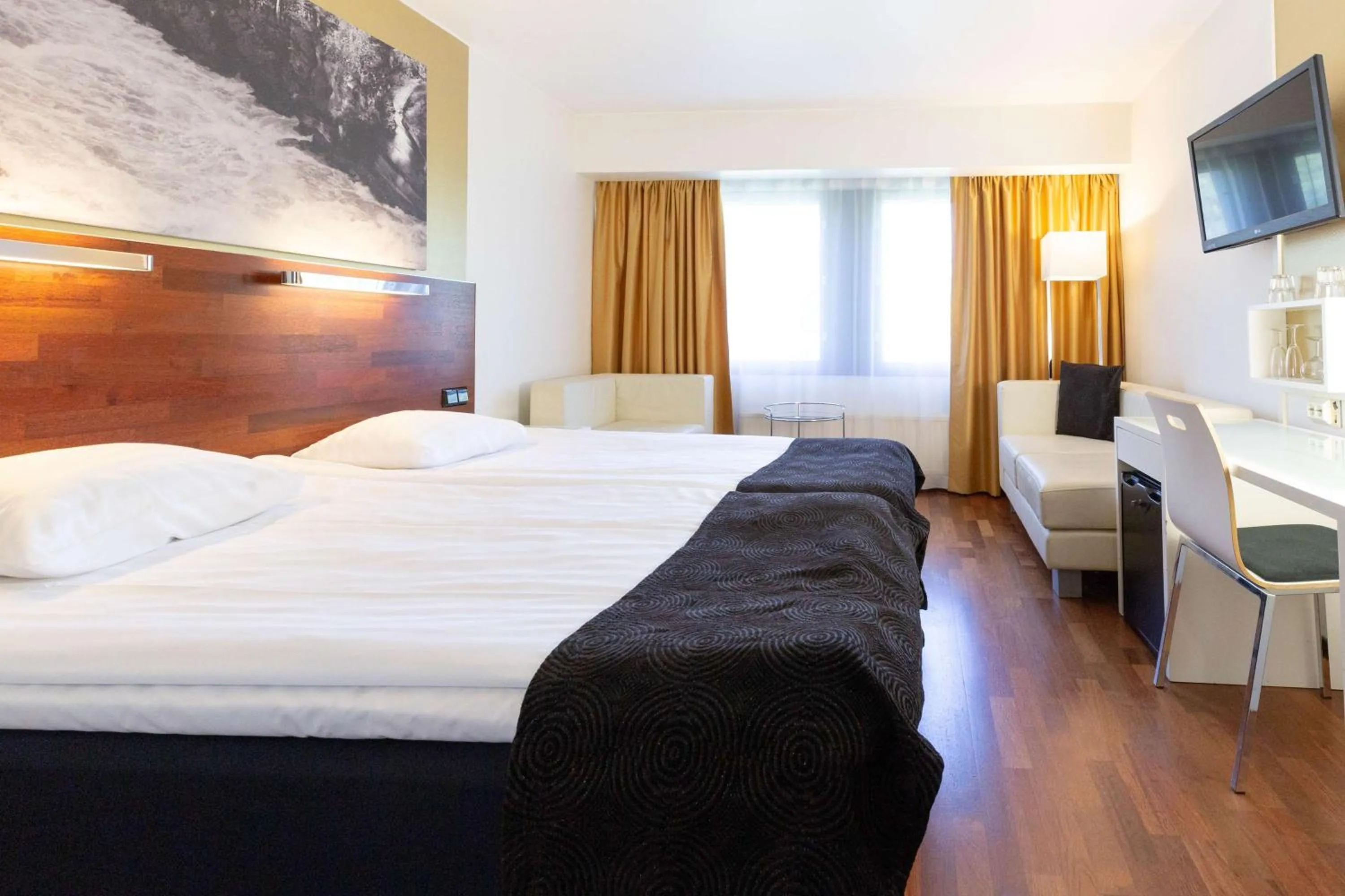 Bedroom, Bed in Imatran Valtionhotelli