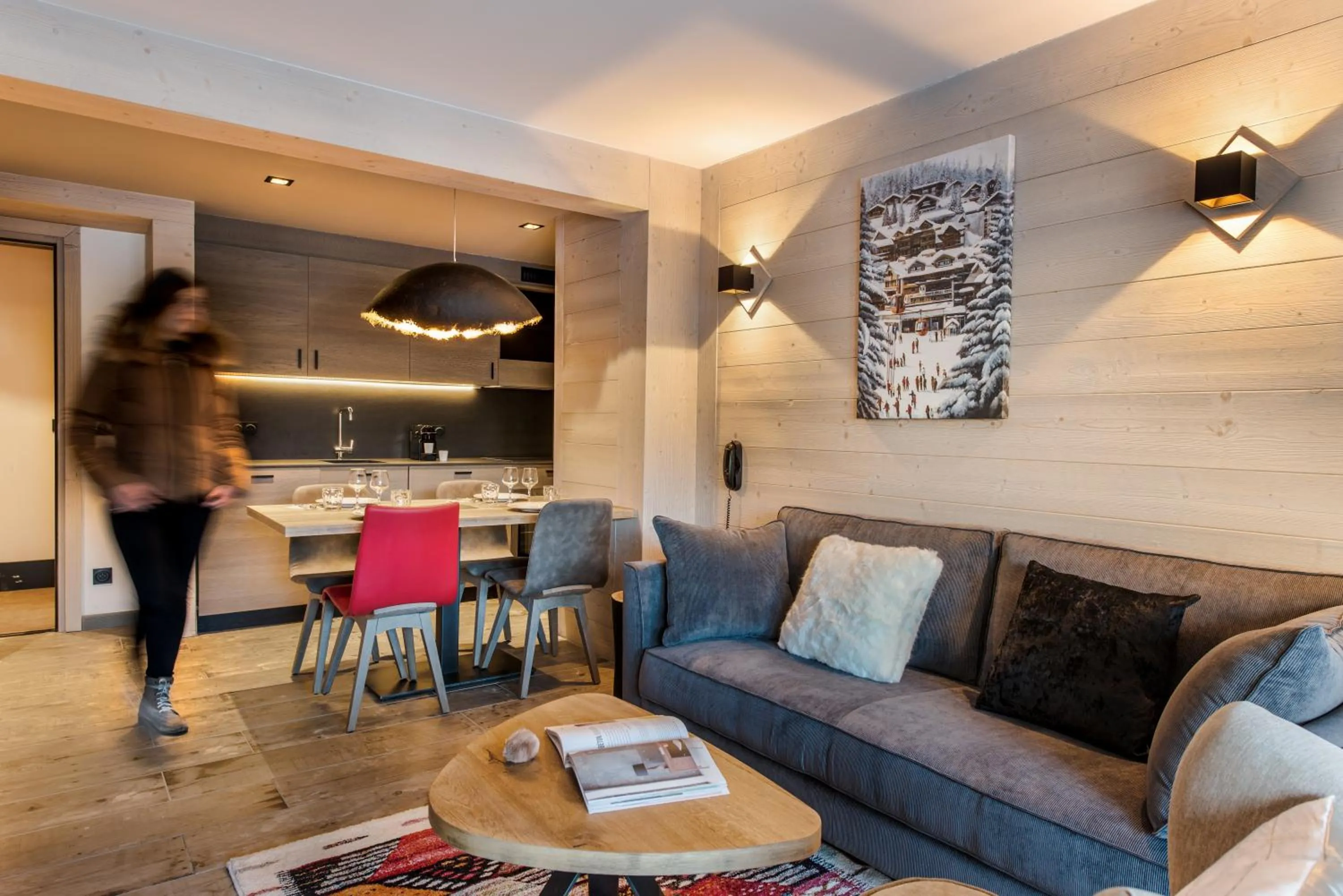 Living room in Chalet Skadi - Village Montana