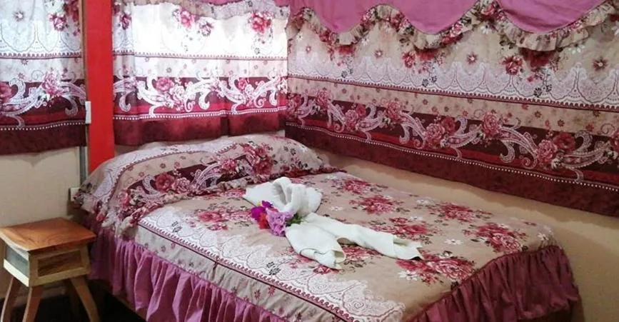 Decorative detail, Bed in Pensión y Cabinas Colibrí B&B Costa Rica